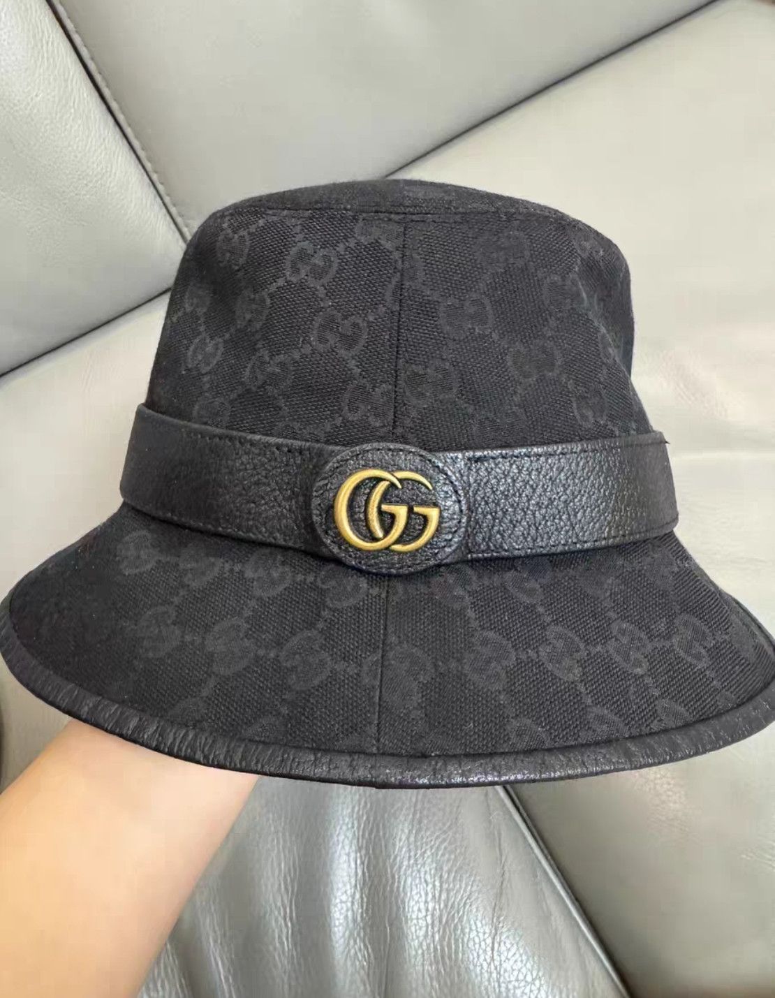 Gucci gucci black bucket hat with gold logo-2507 Size ONE SIZE - 1 Thumbnail