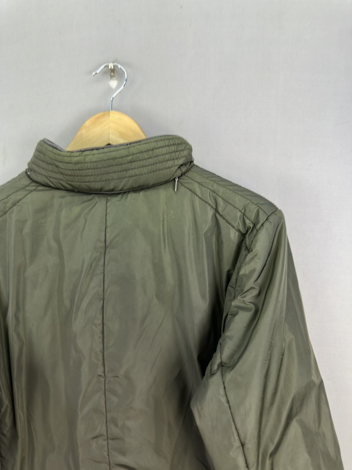 Japanese Brand Genny Olive Green Nylon Long Jacket Size L / US 10 / IT 46 - 5 Thumbnail
