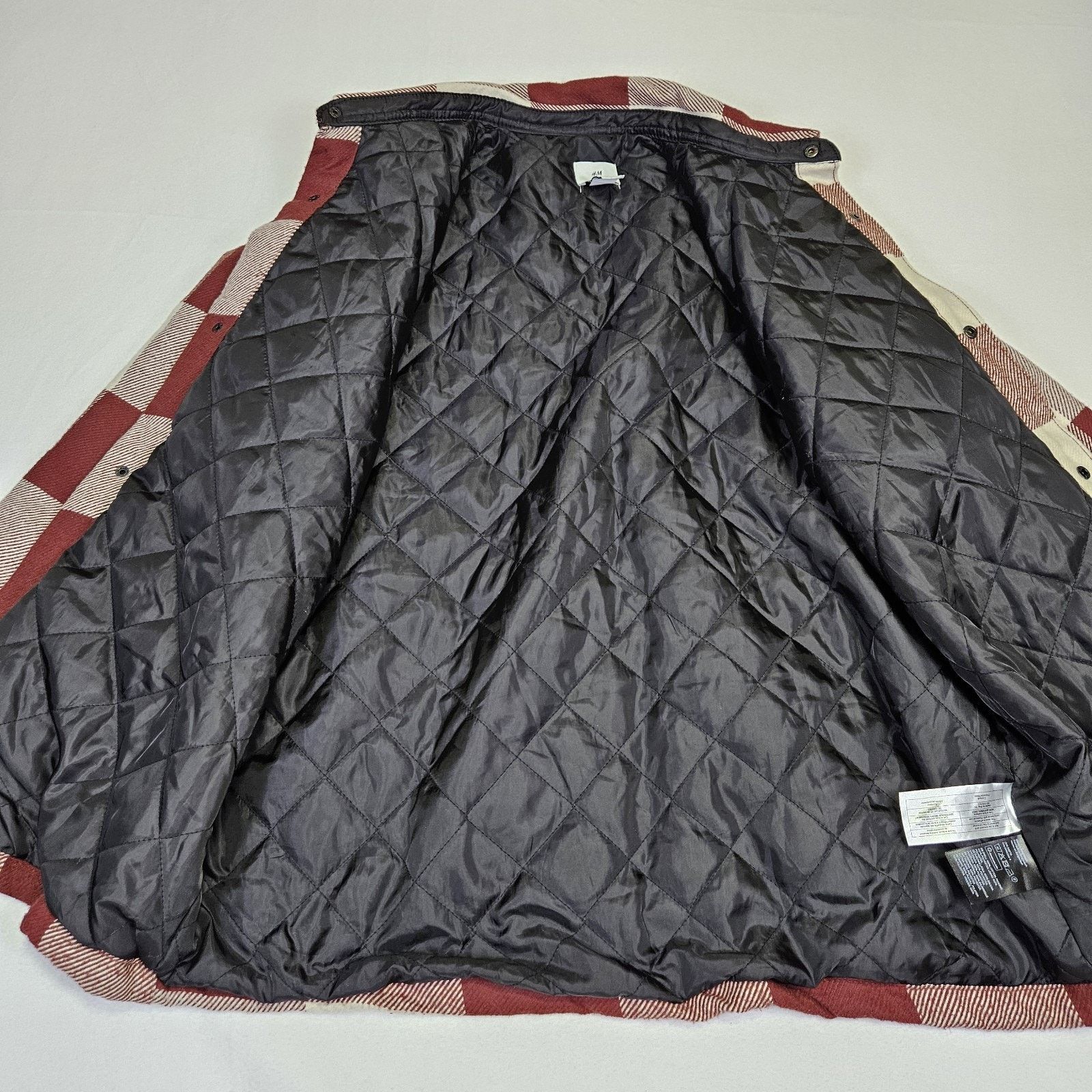 H&M H&M Oversized Quilted Flannel Jacket Mens Shacket Size US L / EU 52-54 / 3 - 3 Thumbnail