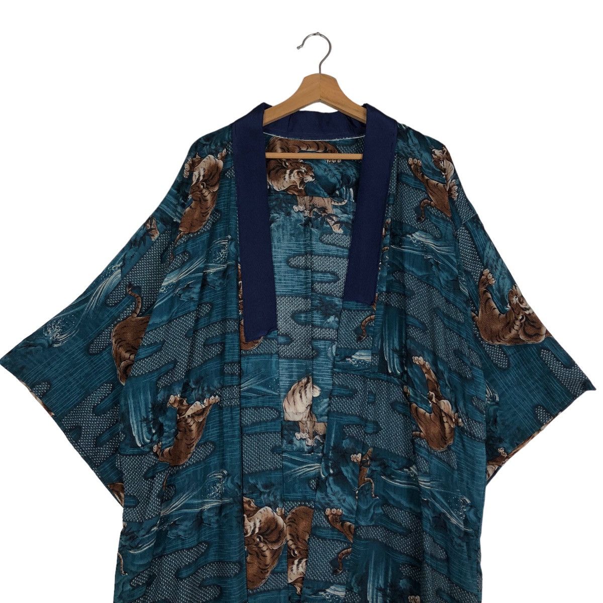 Japanese Brand 🔥90’s Vintage Traditional Japanese Kimono Over Print Tiger Size L / US 10 / IT 46 - 3 Thumbnail