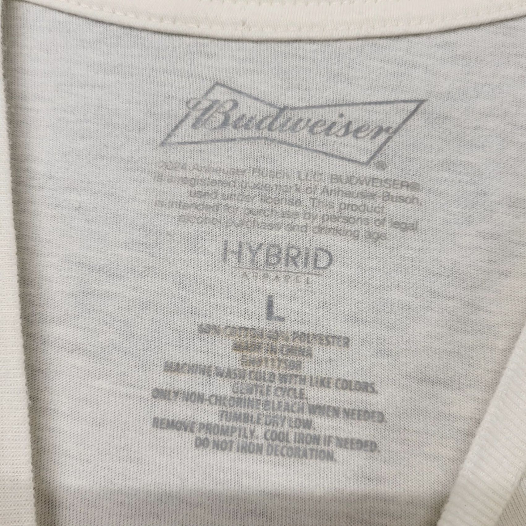 Vintage **Budweiser King Of Beers T-Shirt Men's Large Short Sleeve White** User: **Budweiser King of Beers T-Shirt Men's Large Short Sleeve White** Size US L / EU 52-54 / 3 - 7 Thumbnail