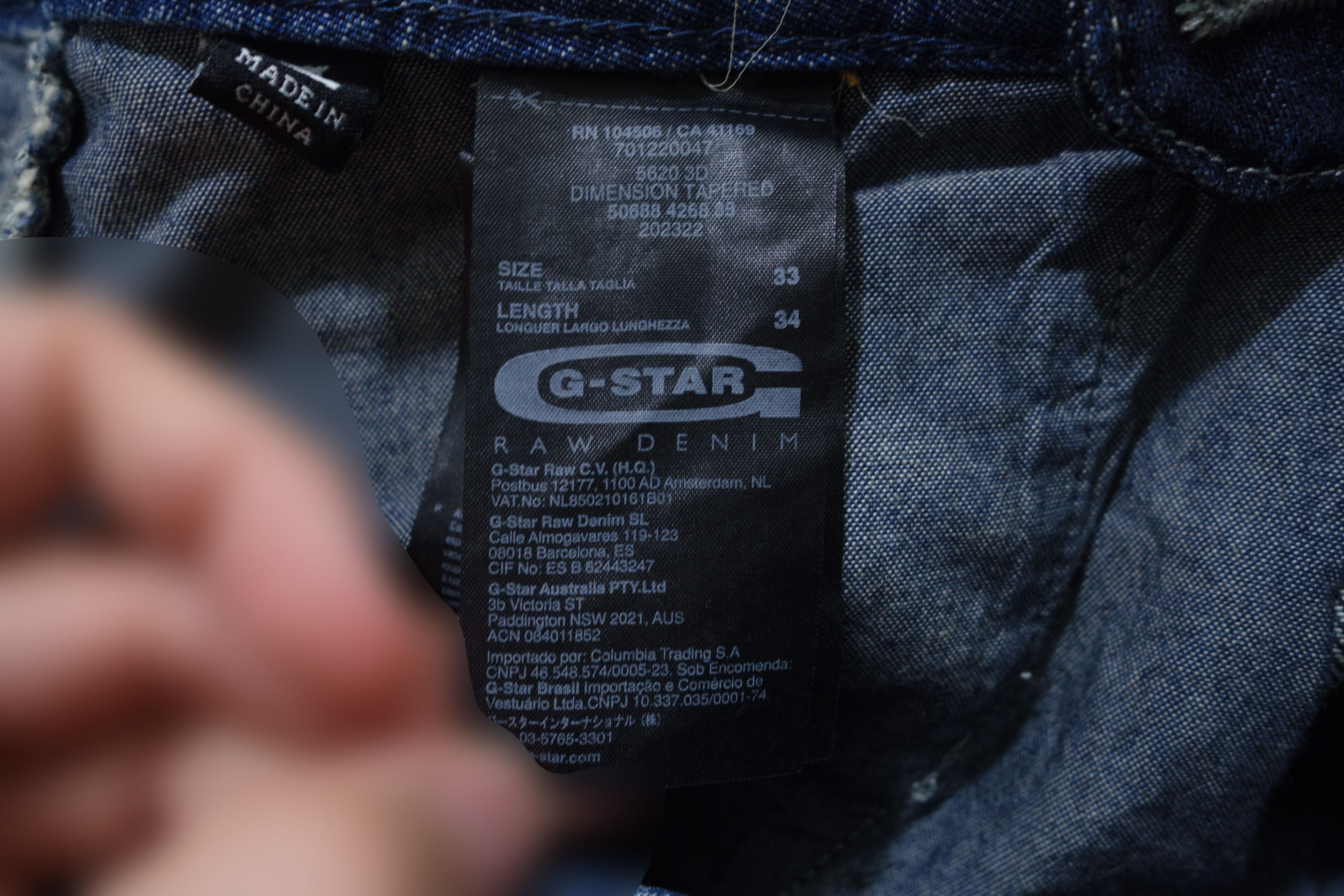 G-Star G-Star 5620 3d Dimension Tapered Work Double Knee Jeans Size US 33 - 8 Thumbnail