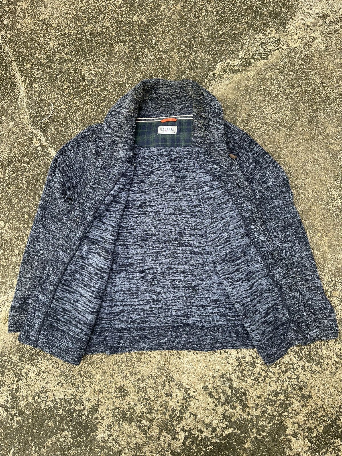 Macbeth Macbeth Jeans Co. Blue Knit Shawl Collar Cardigan M Size US M / EU 48-50 / 2 - 10 Thumbnail