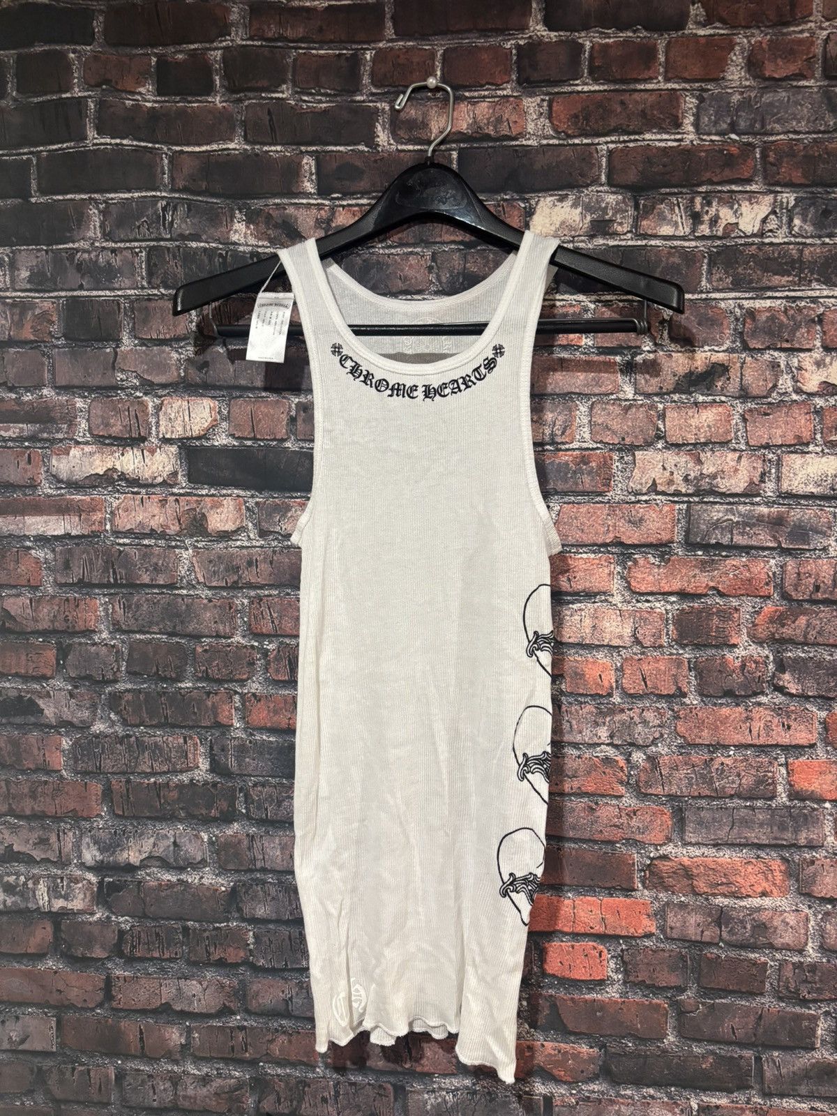 Chrome Hearts Chrome Hearts Tank Top White Ribbed Gothic Size S Authentic Size US S / EU 44-46 / 1 - 1 Thumbnail