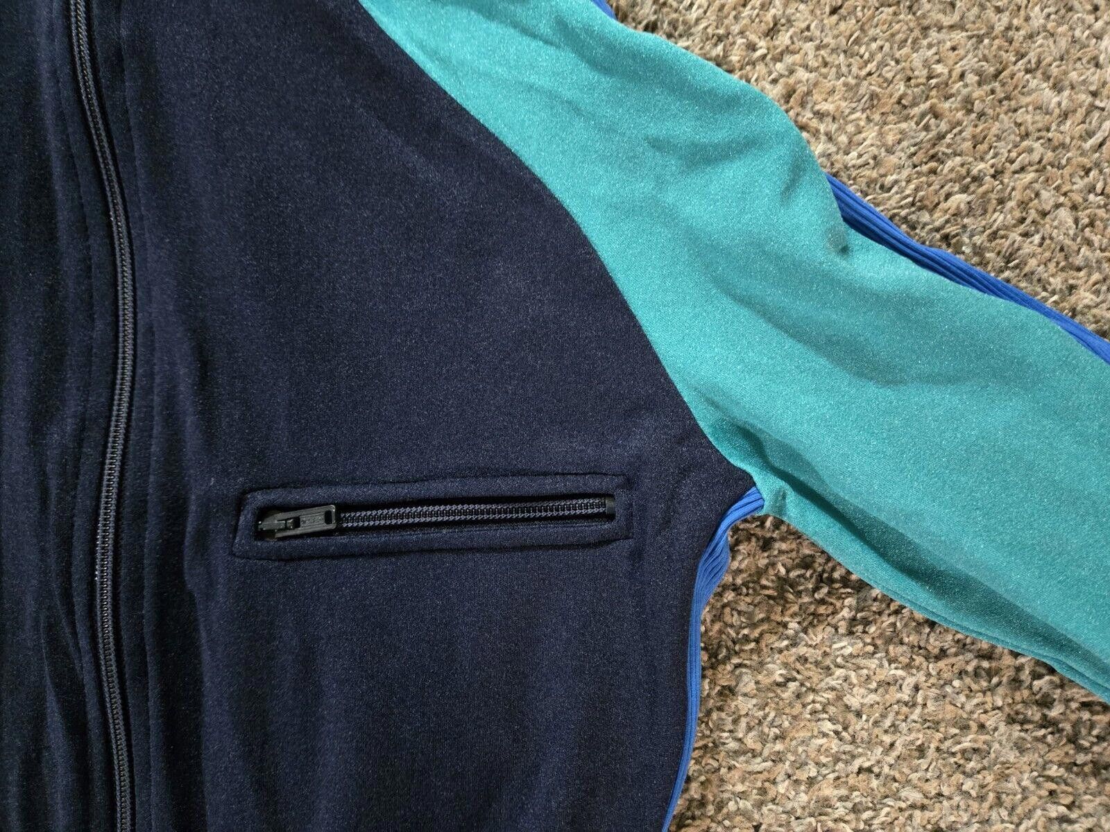 Odlo Vintage Odlo Ski Suit Navy Teal Blue White Mens Medium 50 Size ONE SIZE - 4 Thumbnail