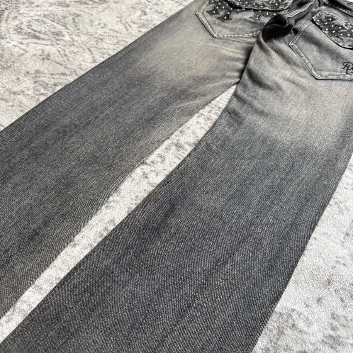 Affliction ✝️ Vintage Pepe Jeans Gothic Studded Cross Denim CH Style Size US 32 / EU 48 - 13 Thumbnail