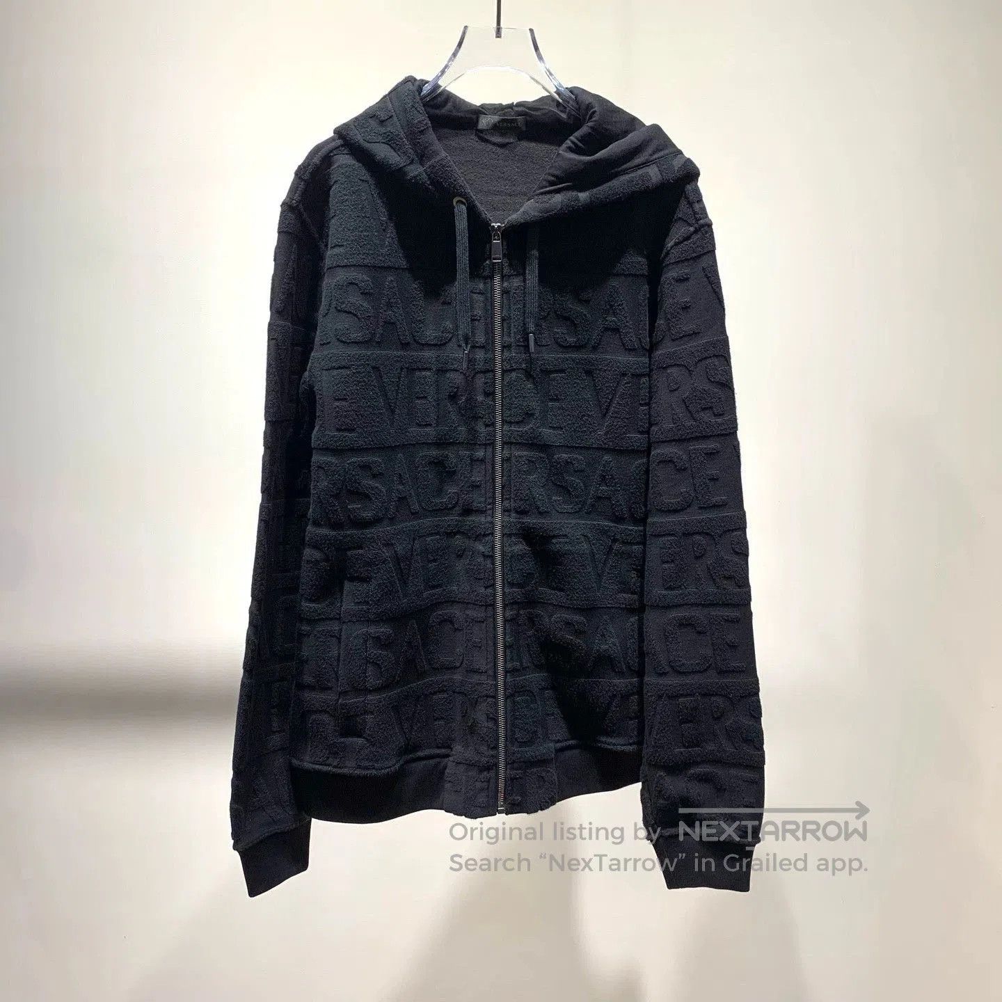 Versace VERSACE Flocked Letter Zip-Up Jacket. Size US L / EU 52-54 / 3 - 1 Thumbnail