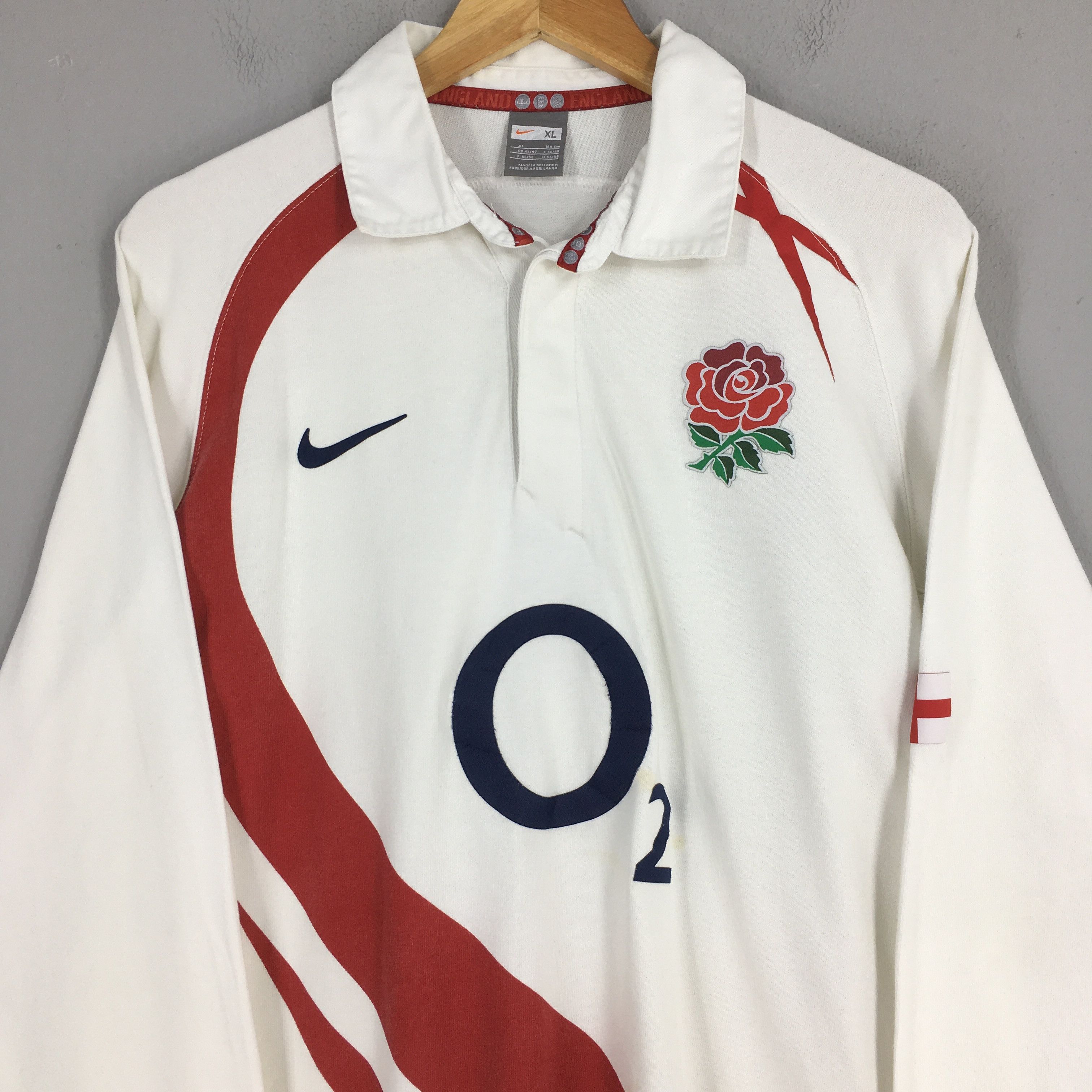 Nike Vintage Nike O2 England Rugby Jersey Polo Shirt XLarge | Grailed
