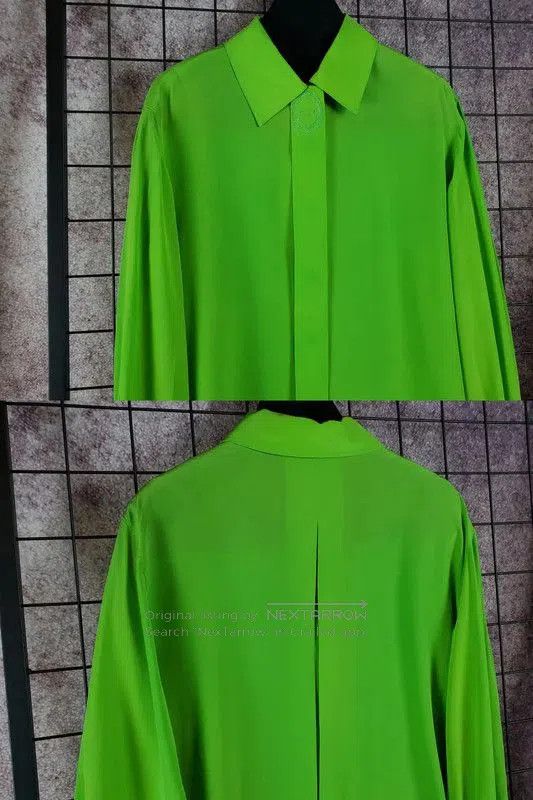 Dior Dior Silk Embroidered Green Long Sleeve Blouse . Size M / US 6-8 / IT 42-44 - 3 Thumbnail