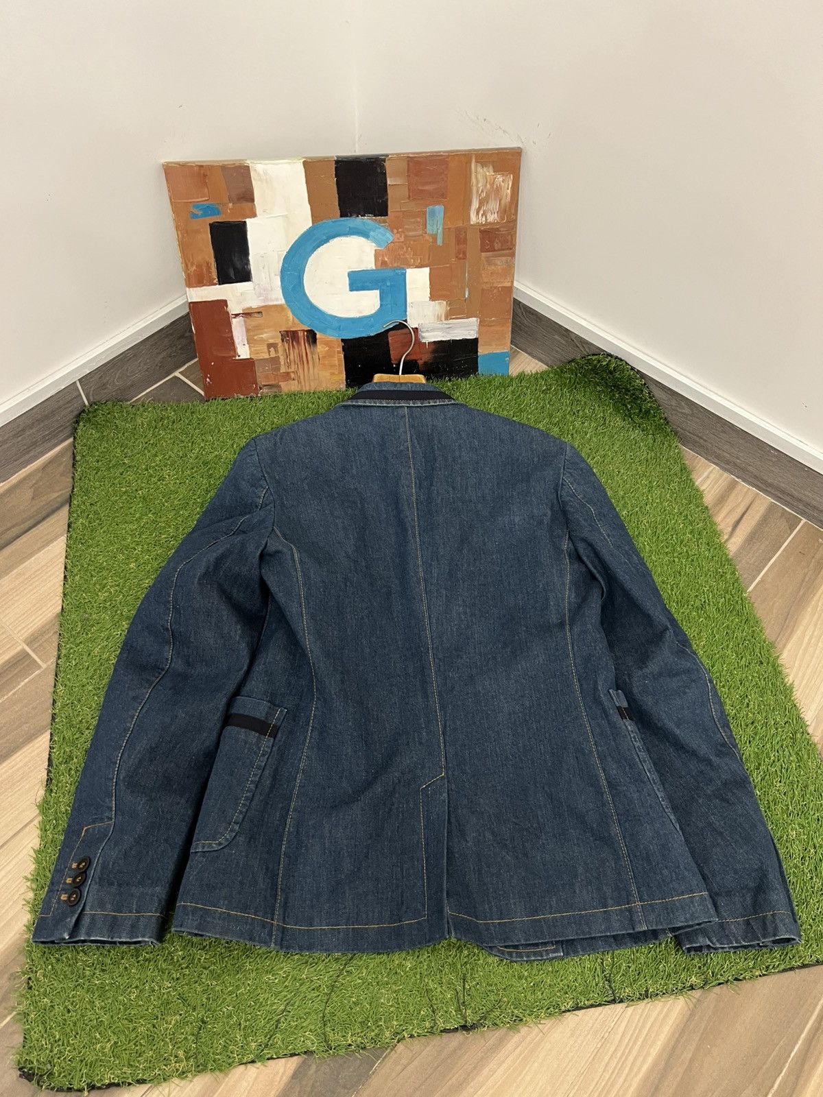 Alexander McQueen Sample Alexander McQueen Denim Jacket Blazer Y2k Luxury Size US L / EU 52-54 / 3 - 13 Thumbnail