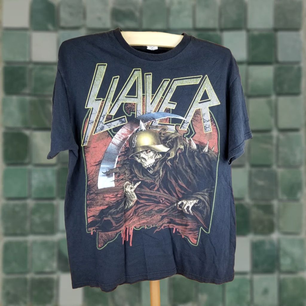 Vintage VINTAGE Y2K SLAYYER BLACK TOUR T-SHIRT LARGE HEAVY METAL 90s Mens Size US L / EU 52-54 / 3 - 1 Thumbnail
