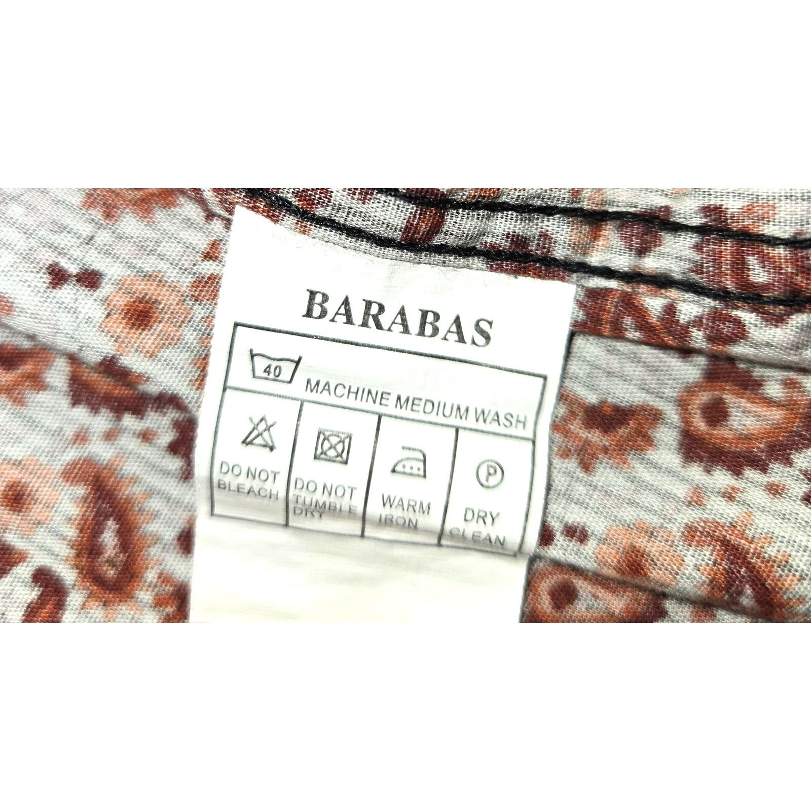 Other Barabas Sz 2XL Long Sleeve Button Down Paisley Flip Cuffs Size US XXL / EU 58 / 5 - 3 Thumbnail