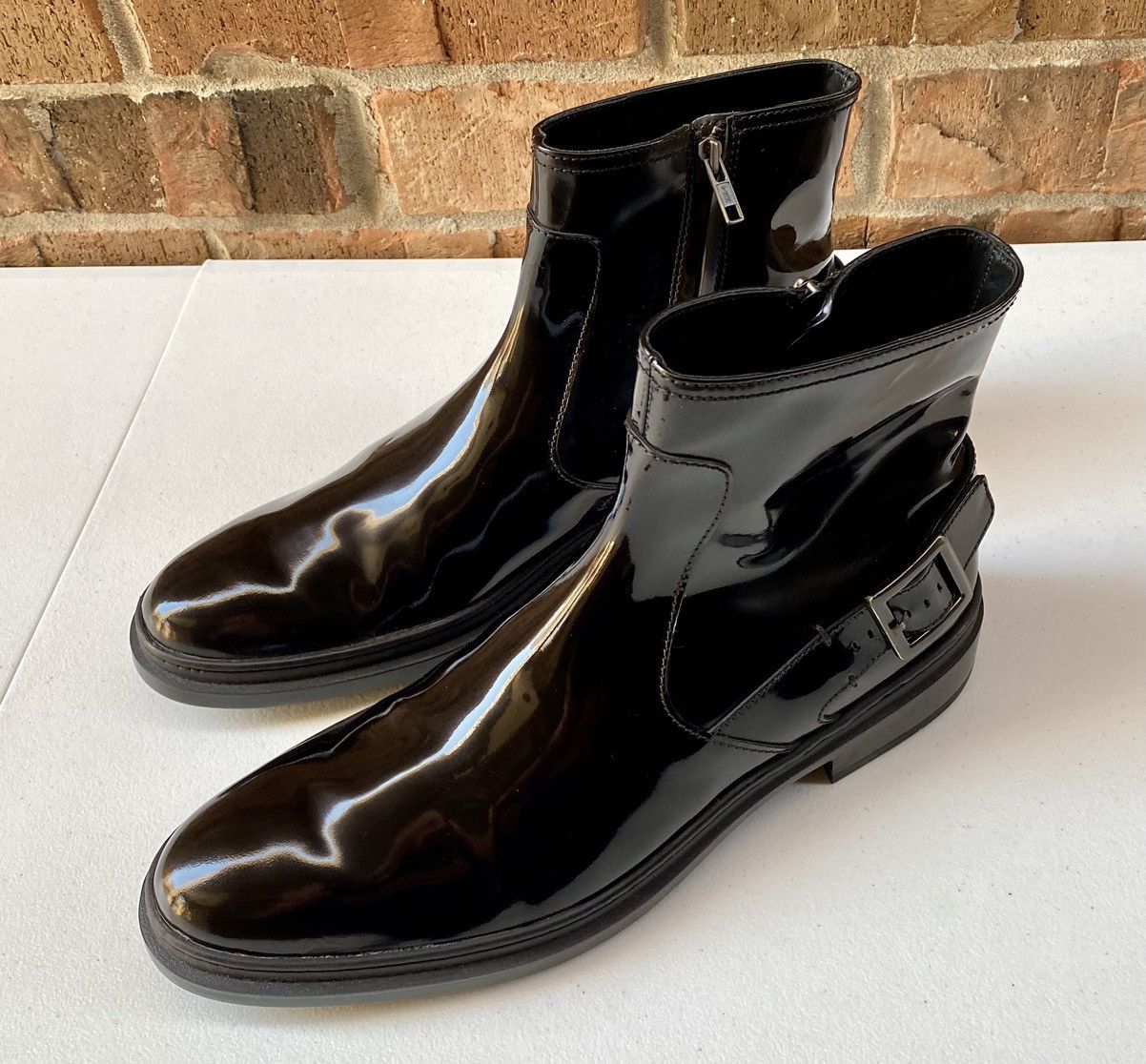 Tod's Tod’s 🇮🇹 blk naplak leather spencer motorcycle boots 11 NEW Size US 11 / EU 44 - 14 Thumbnail