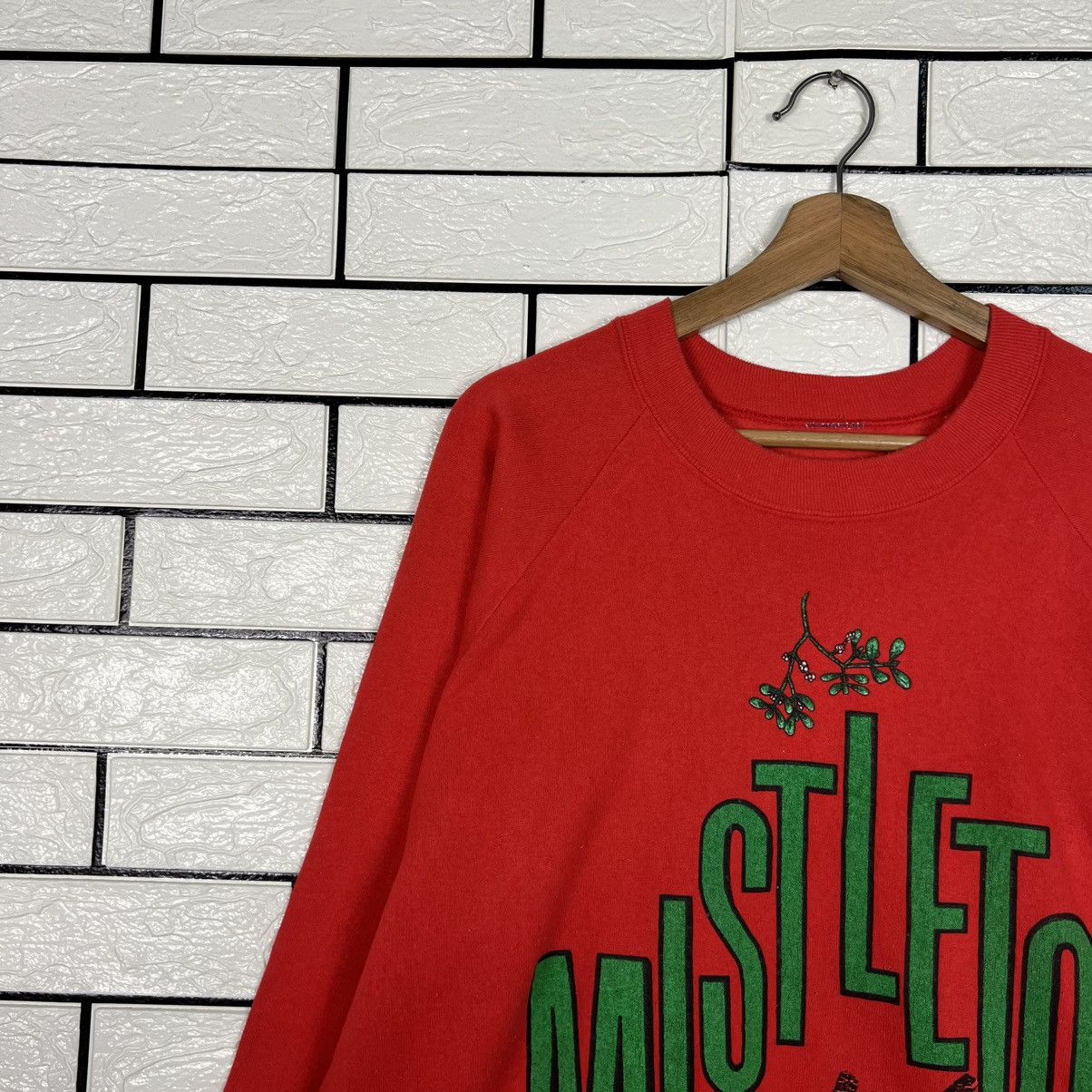 Vintage 80s MISTLETOE MANIAC Big Logo Crewneck Sweatshirt #4003-C182 Size US L / EU 52-54 / 3 - 5 Thumbnail