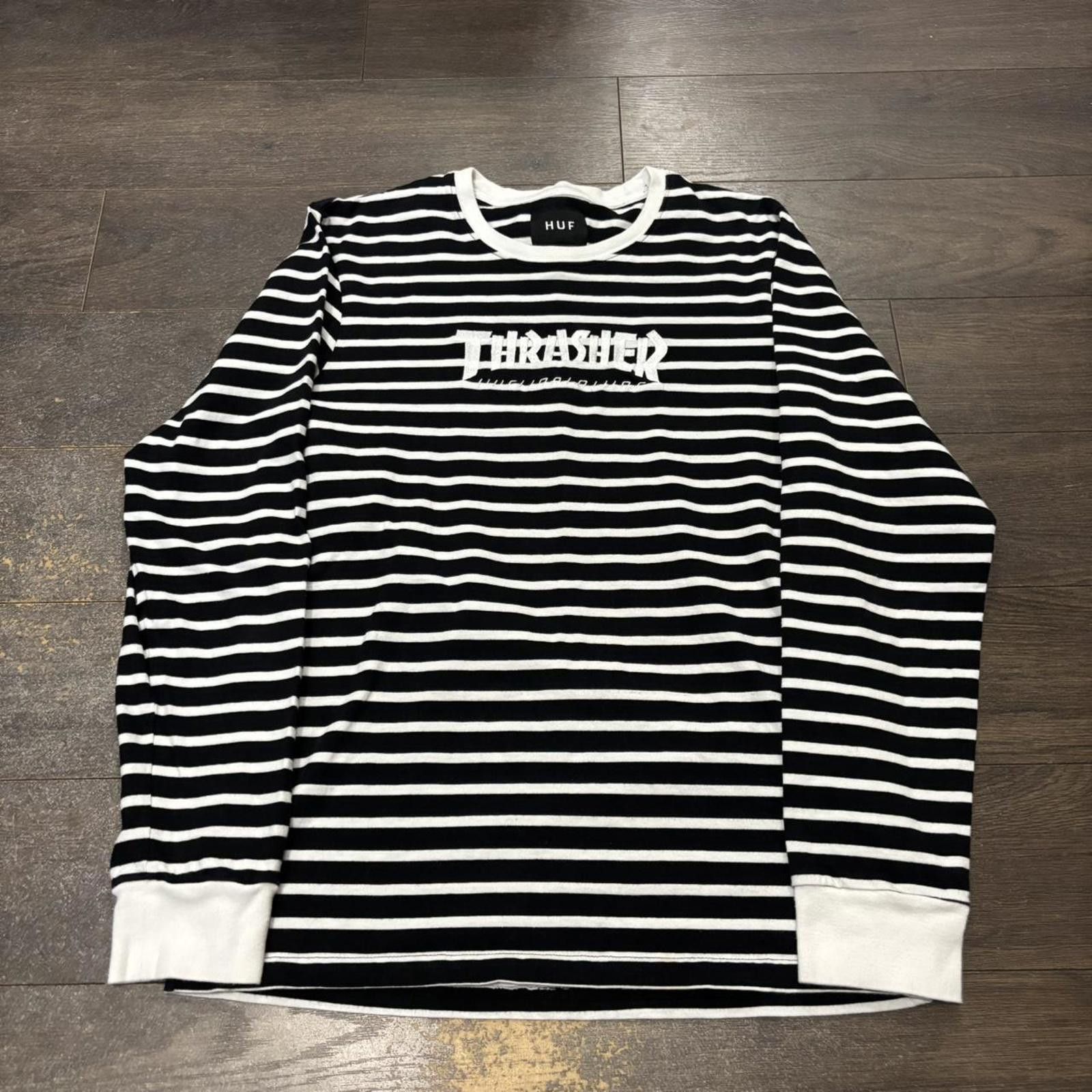 Thrasher thrasher magazine huf worldwide striped long sleeve t shirt Size US S / EU 44-46 / 1 - 3 Thumbnail