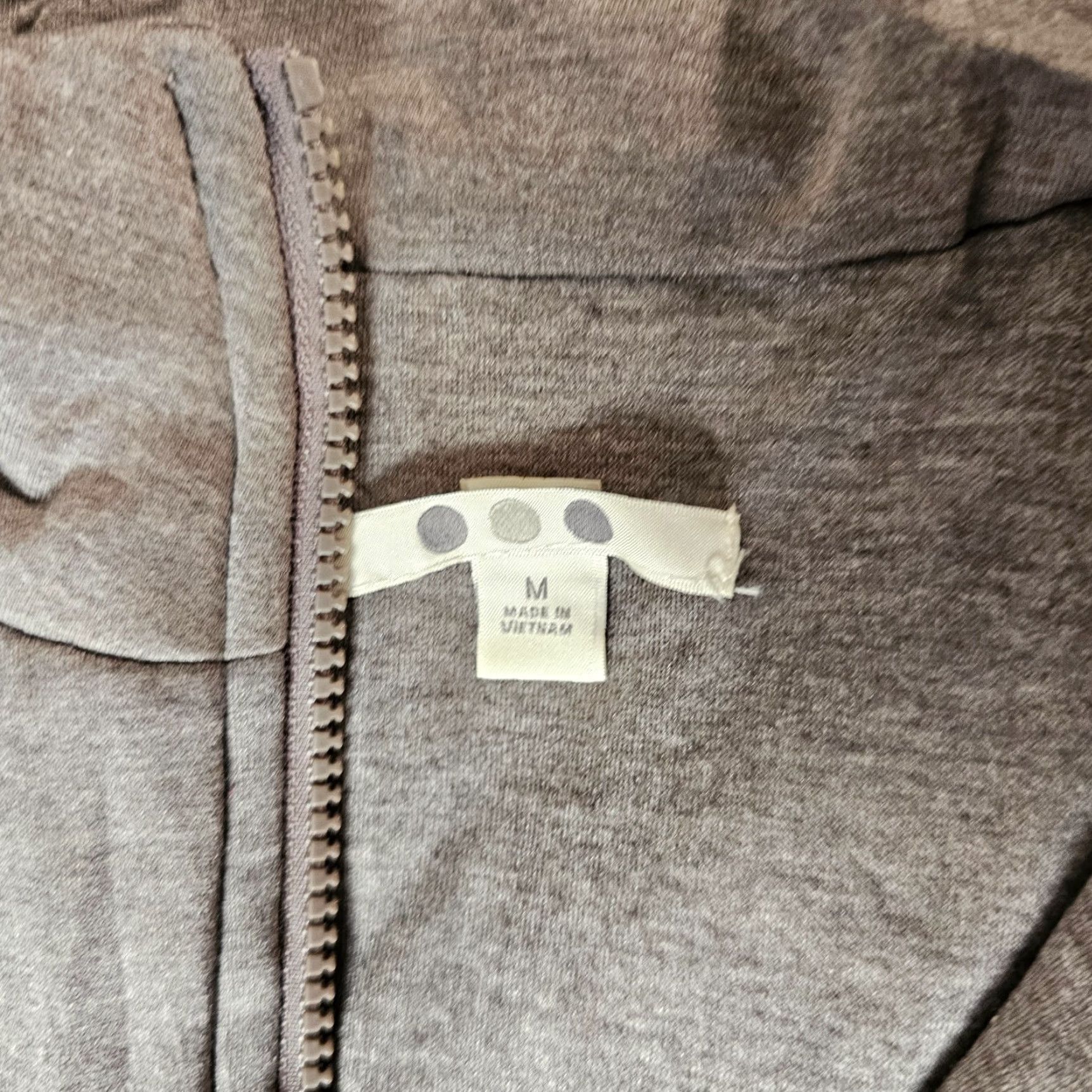 Vintage Three Dots Jacket Womens M Heather Gray Quilted Full Zip Pockets Size M / US 6-8 / IT 42-44 - 2 Thumbnail