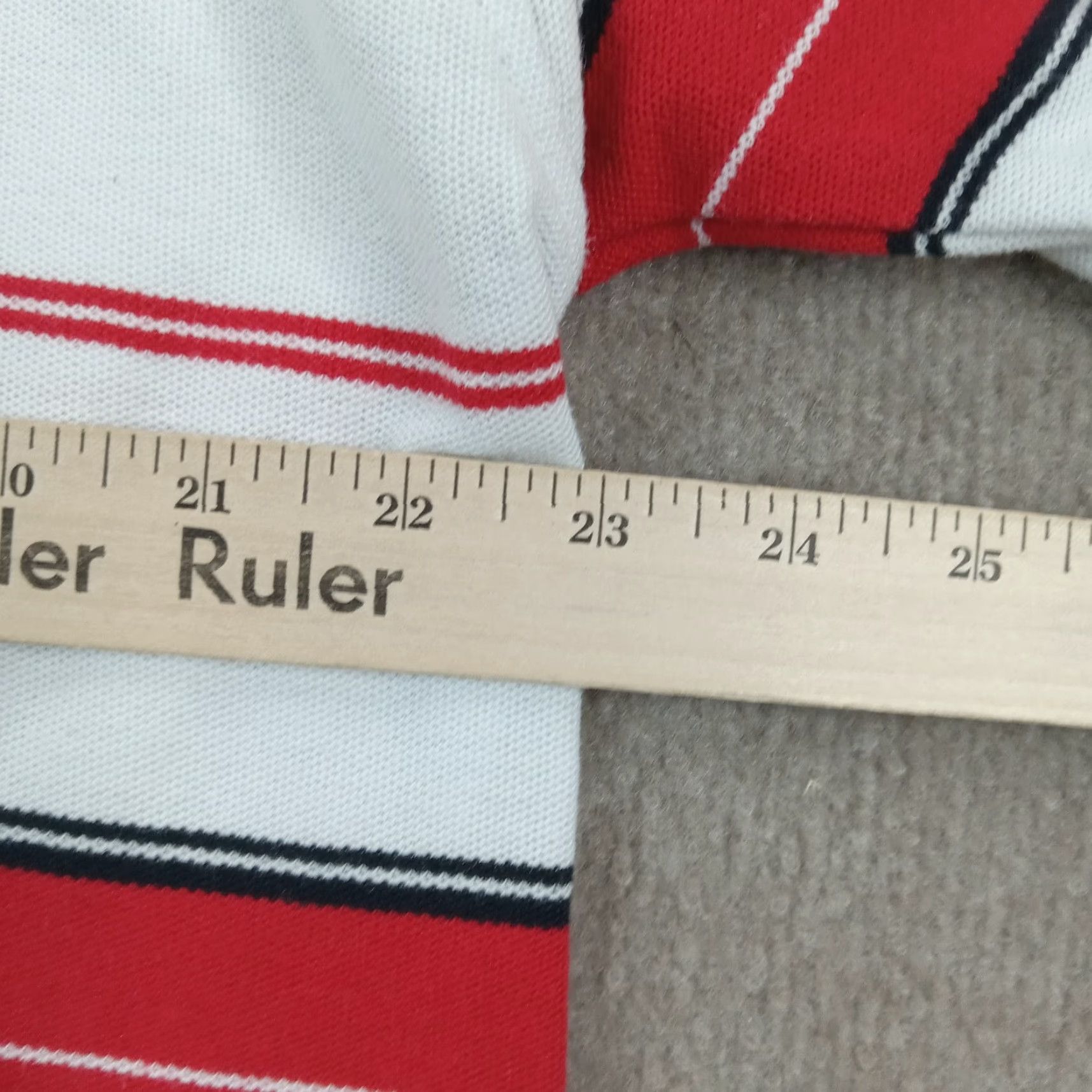 Karl Kani Karl Kani Mens Polo Shirt Extra Large XL Red White Striped Casual Size US XL / EU 56 / 4 - 4 Thumbnail