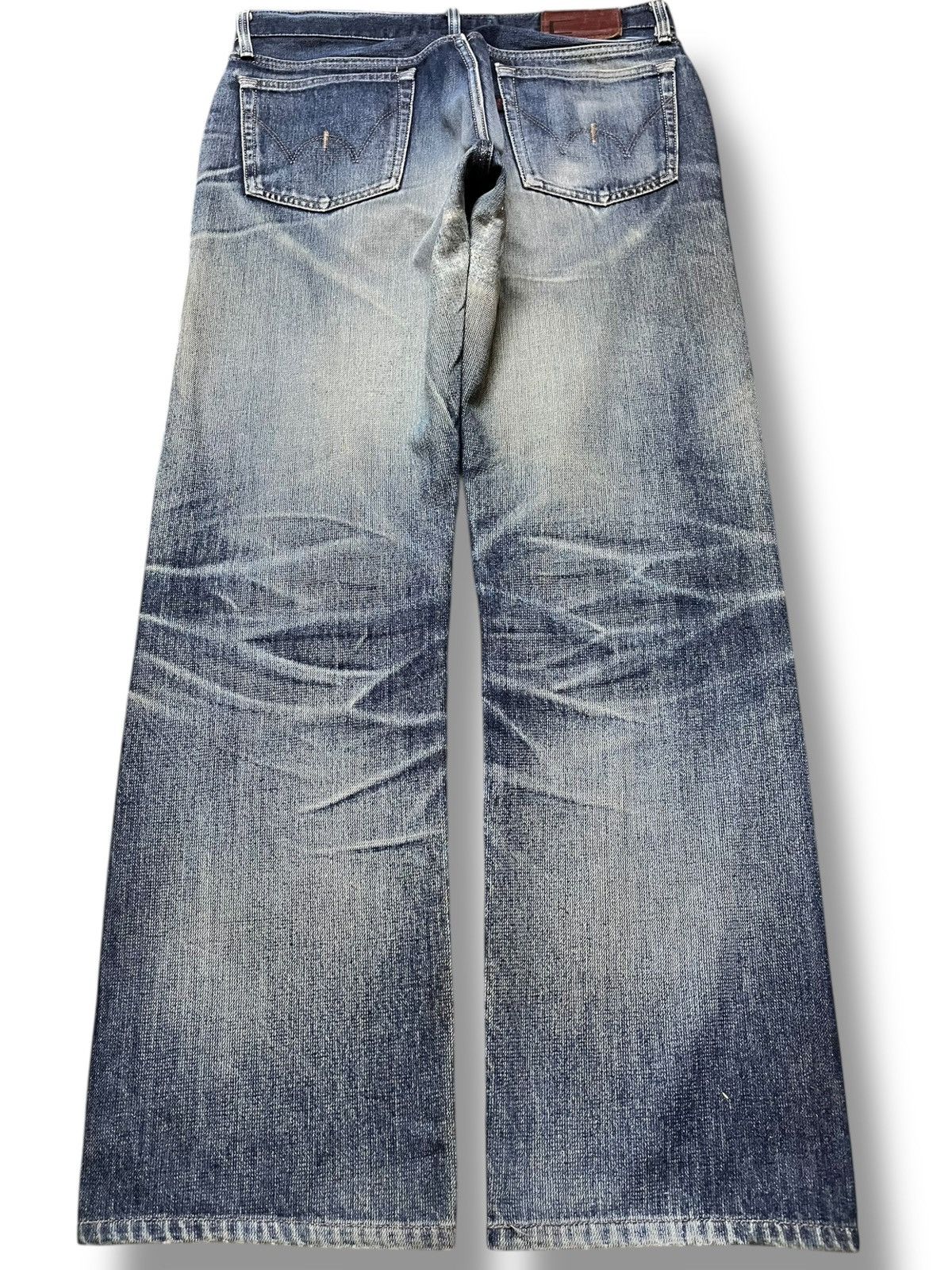 Edwin Vintage Edwin 502 E-Function Baggy Mudwash Whiskers Denim Size US 33 - 7 Thumbnail
