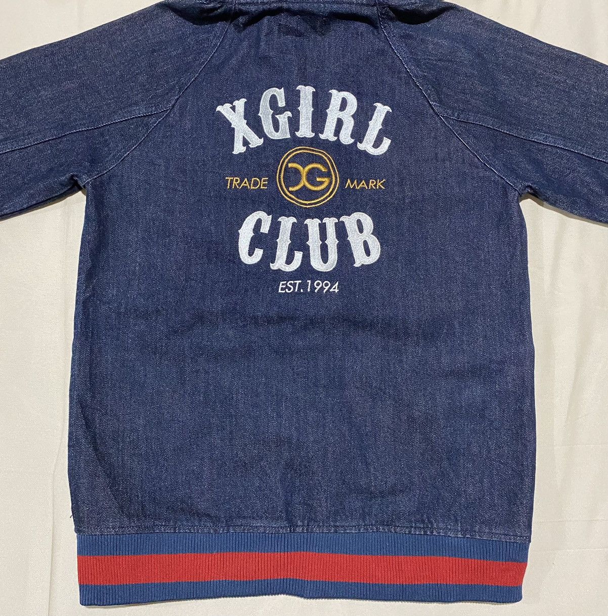 Japanese Brand × Vintage Vintage X-girl Embroidered Denim Jacket Size US M / EU 48-50 / 2 - 3 Thumbnail