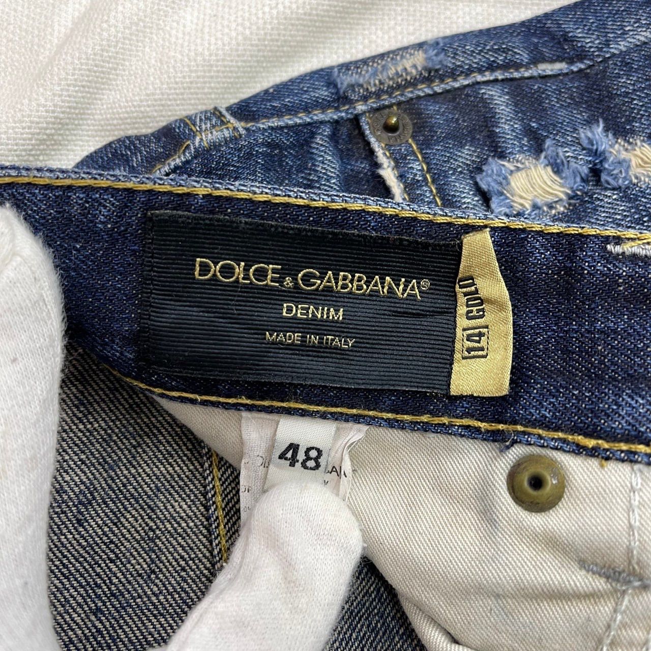 Dolce & Gabbana D&G 14 GOLD Made In Italy Denim Jeans #1103/AM Size US 34 / EU 50 - 12 Thumbnail