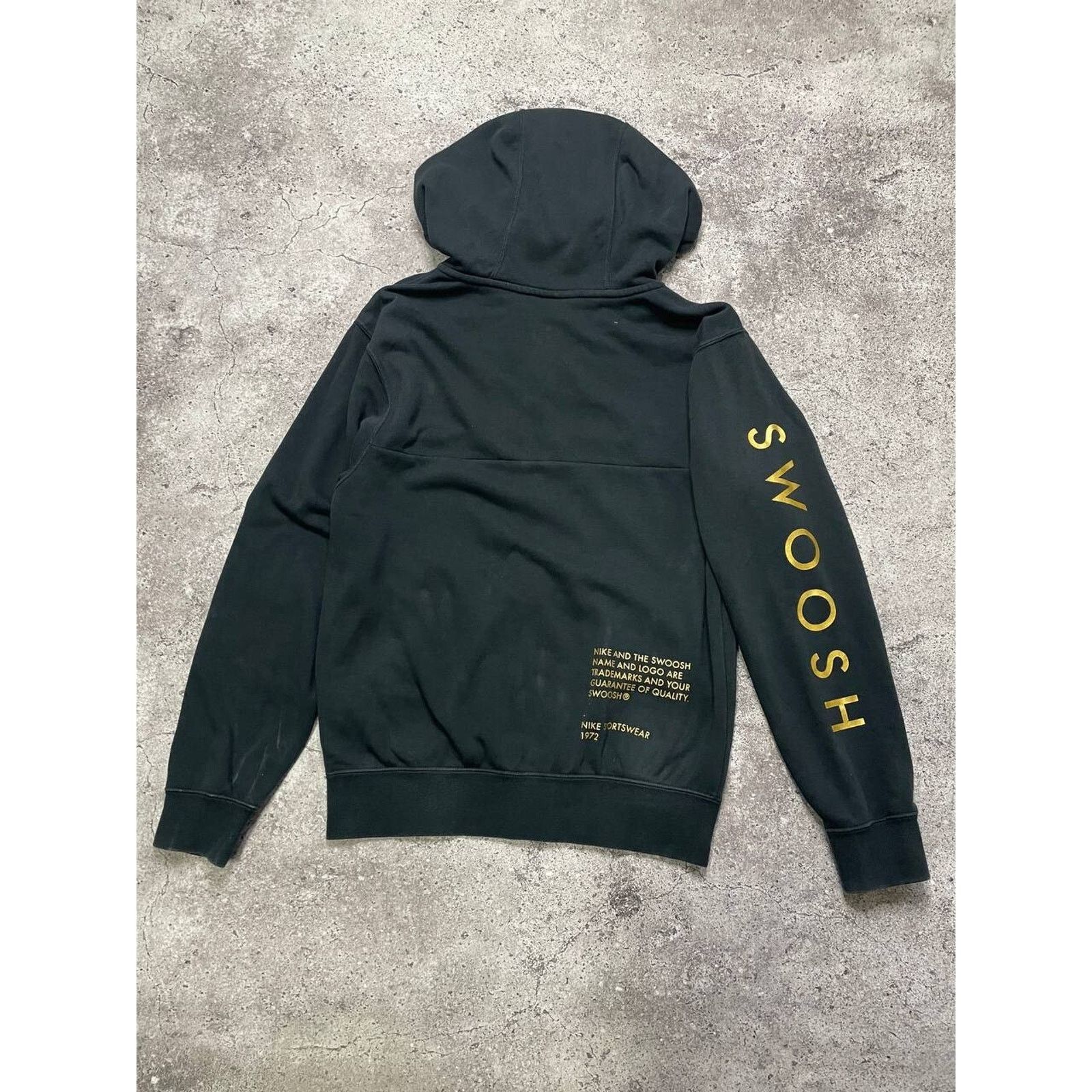 Nike Vintage Nike Drill Black Hoodie Gold Swoosh Full Zip Small Size US S / EU 44-46 / 1 - 4 Thumbnail