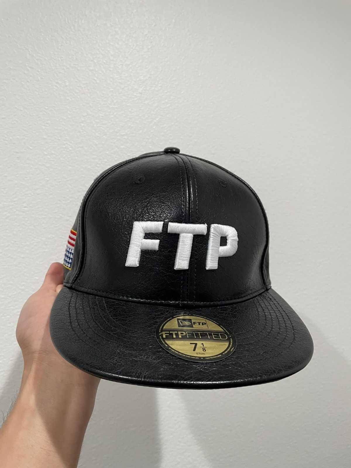 Fuck The Population FTP Leather Logo Fitted Hat Size ONE SIZE - 1 Thumbnail