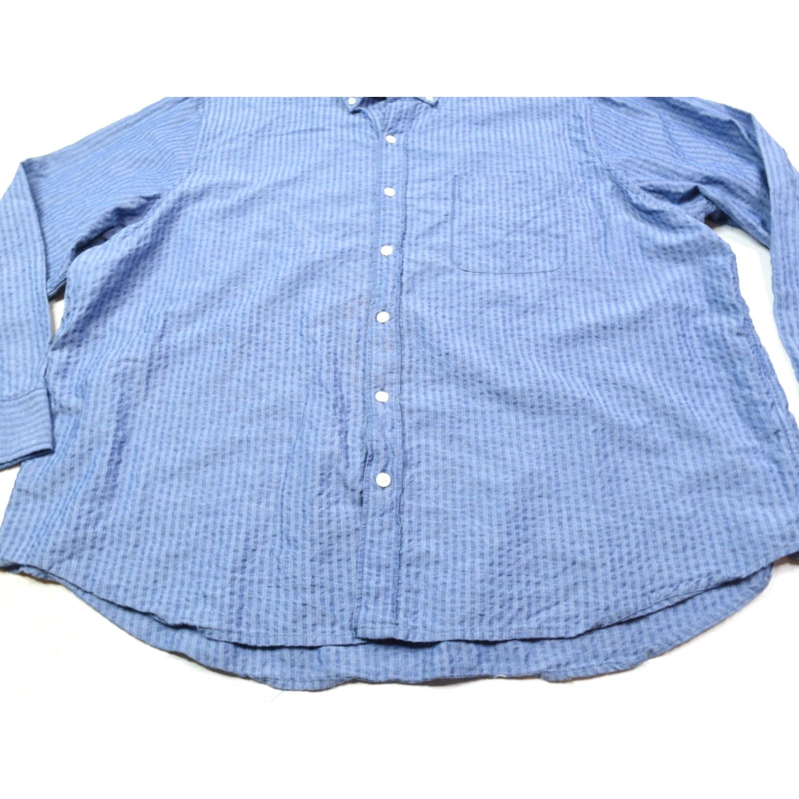 Bonobos Bonobos Shirt Mens 3XL Blue Striped Long Sleeve Button-Down Standard Shirt Size US XXL / EU 58 / 5 - 3 Thumbnail
