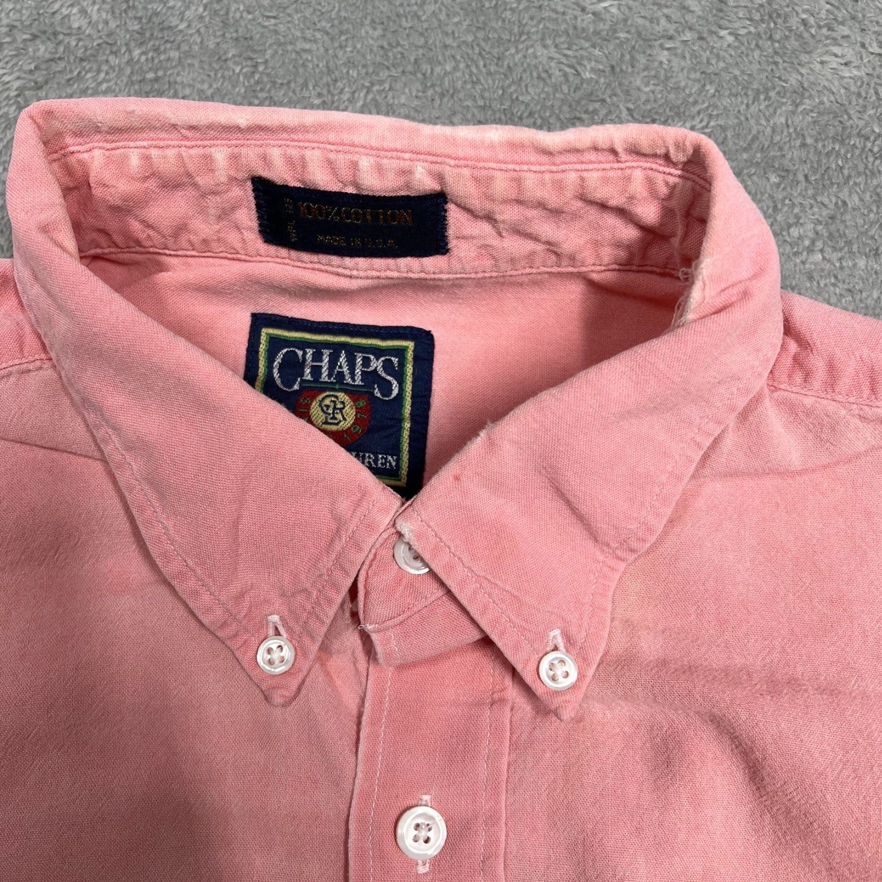 Chaps VINTAGE Chaps Ralph Lauren Mens Large Button-Down Short Sleeve Shirt USA Made Shirt Regular Pink/White Plaid Button-Up Casual Workwear Mens Size US L / EU 52-54 / 3 - 4 Thumbnail