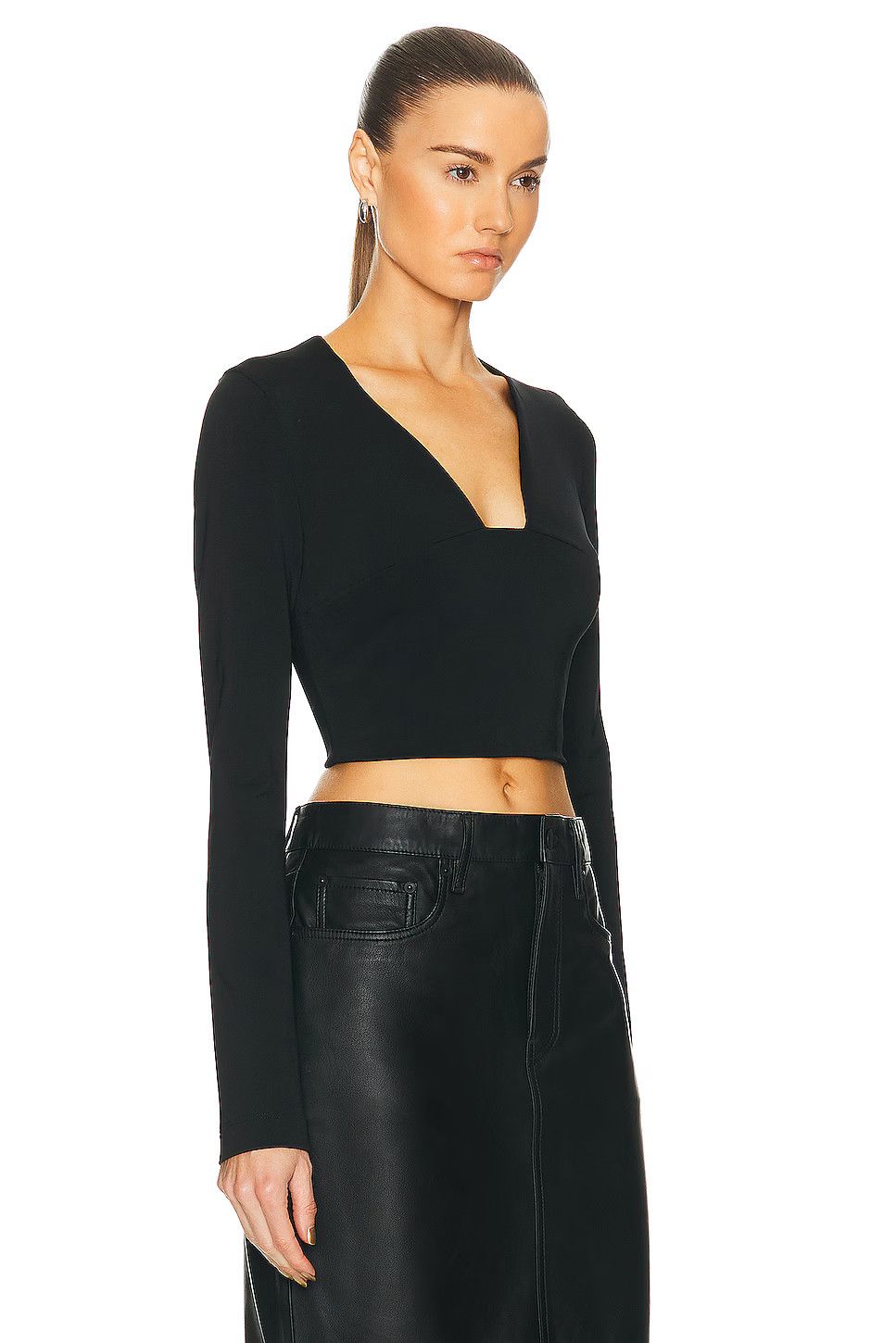 Givenchy o1y0925 Crop Top in Black Size M / US 6-8 / IT 42-44 - 2 Thumbnail