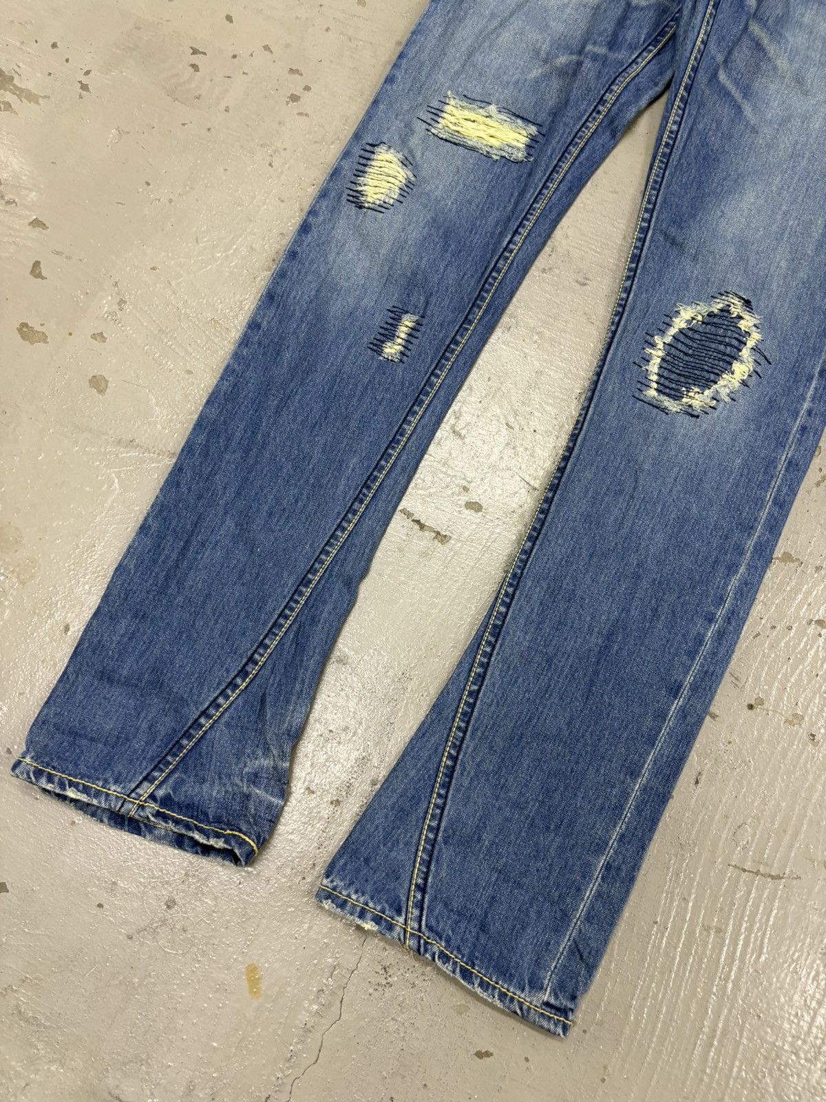 Kapital Kapital sashiko reworks Slim Straight Ozoc Distressed Flared Size US 30 / EU 46 - 3 Thumbnail