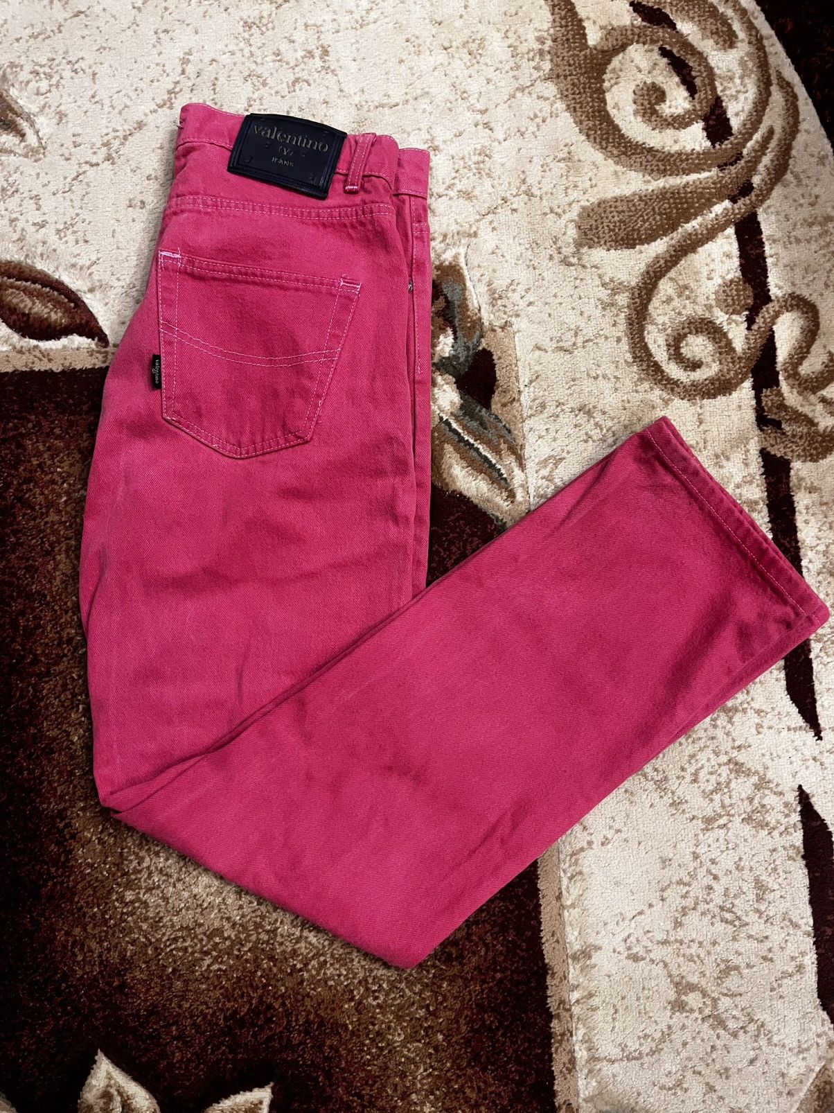 Valentino Valentino Jeans Salmon Red Denim Pants Made in Italy Size US 31 - 5 Thumbnail