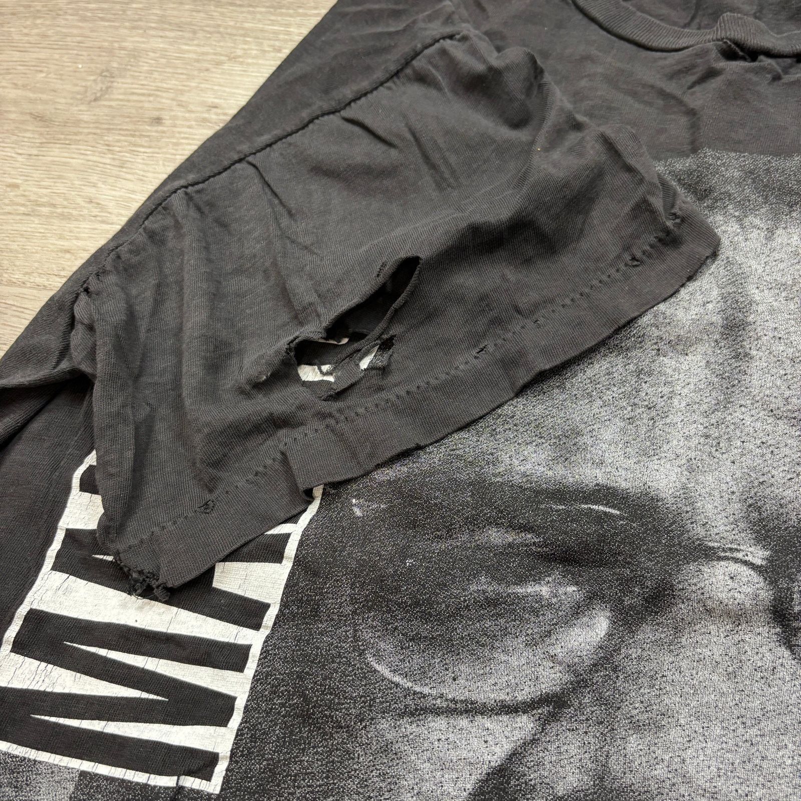 Vintage Vintage 90s Malcolm X Single Stitch Distressed Shirt Mens XL Size US XL / EU 56 / 4 - 6 Thumbnail