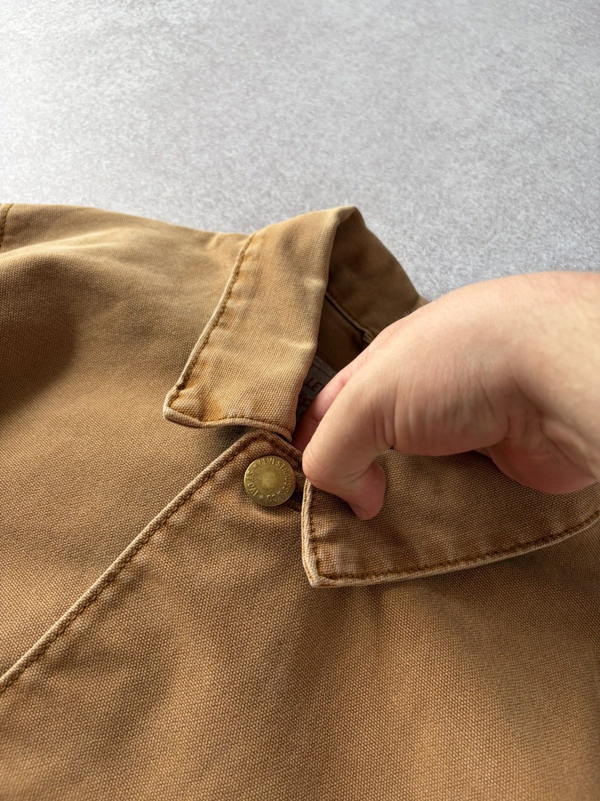 Levi's Levi's Engineers Chore Work Distressed Feded Canvas Jacket Size US L / EU 52-54 / 3 - 12 Thumbnail