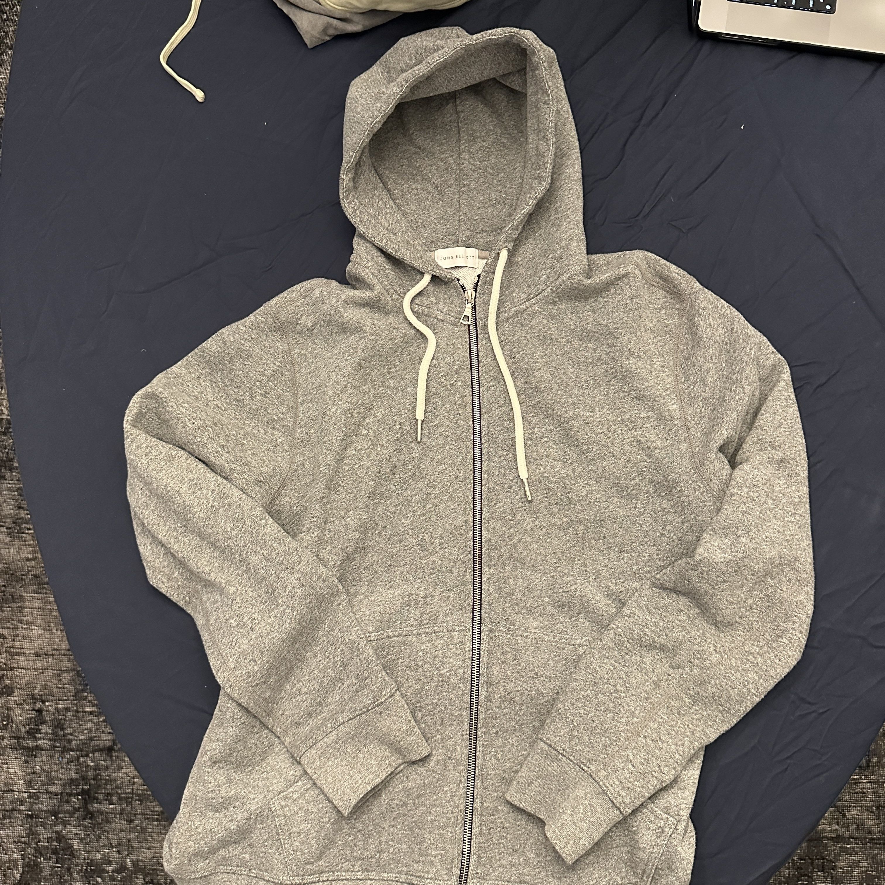 John Elliot Zip Up Hoodie - Grey - Size 3/L