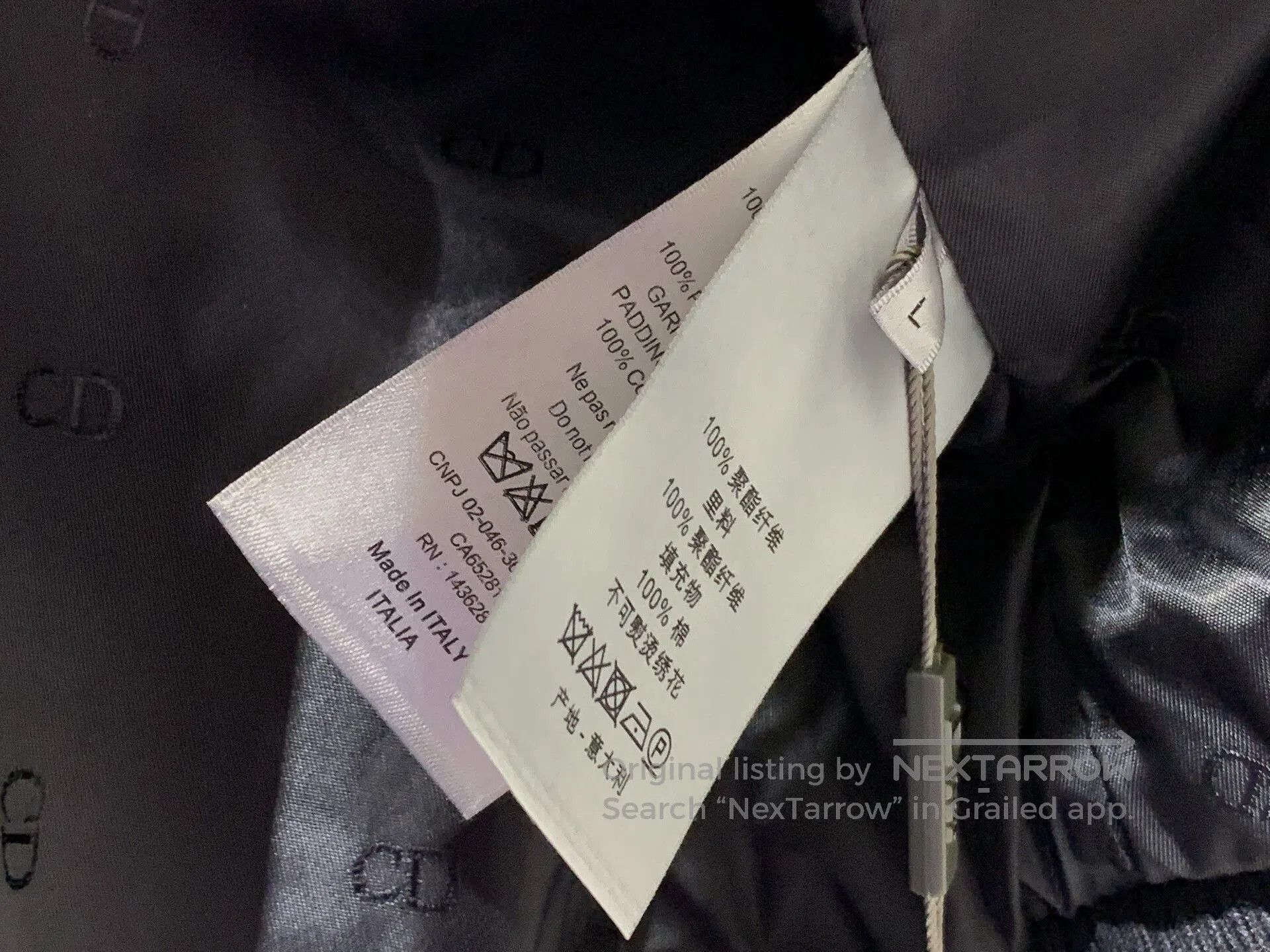 Dior Dior Men's Winter Cotton Jacket. Size US M / EU 48-50 / 2 - 7 Thumbnail