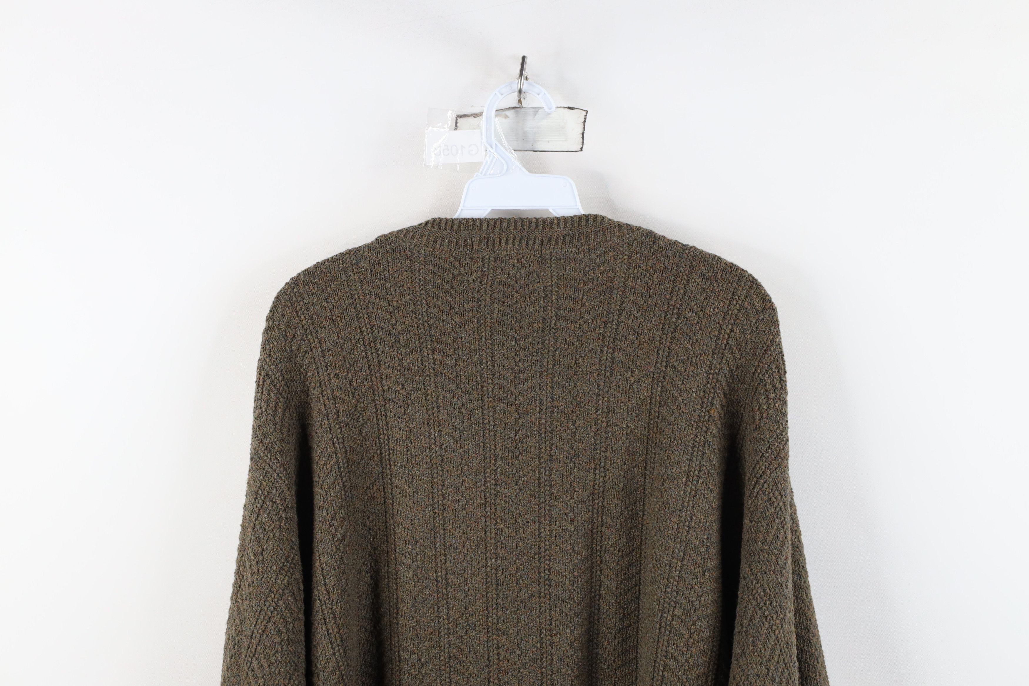 Vintage Vintage 90s Streetwear Knit Crewneck Sweater Brown USA Size US L / EU 52-54 / 3 - 9 Thumbnail