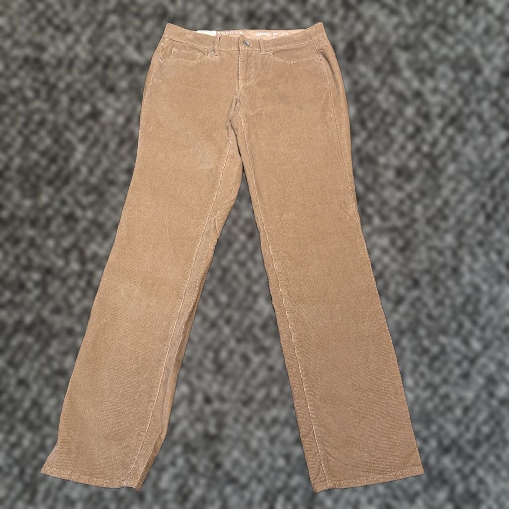 Vintage Sonoma Womens Pants Corduroy Straight Rise Mid 8 Tan Stretch 31.5 Inseam 8 Regular Chino Logo New Size 30" / US 8 / IT 44 - 1 Thumbnail