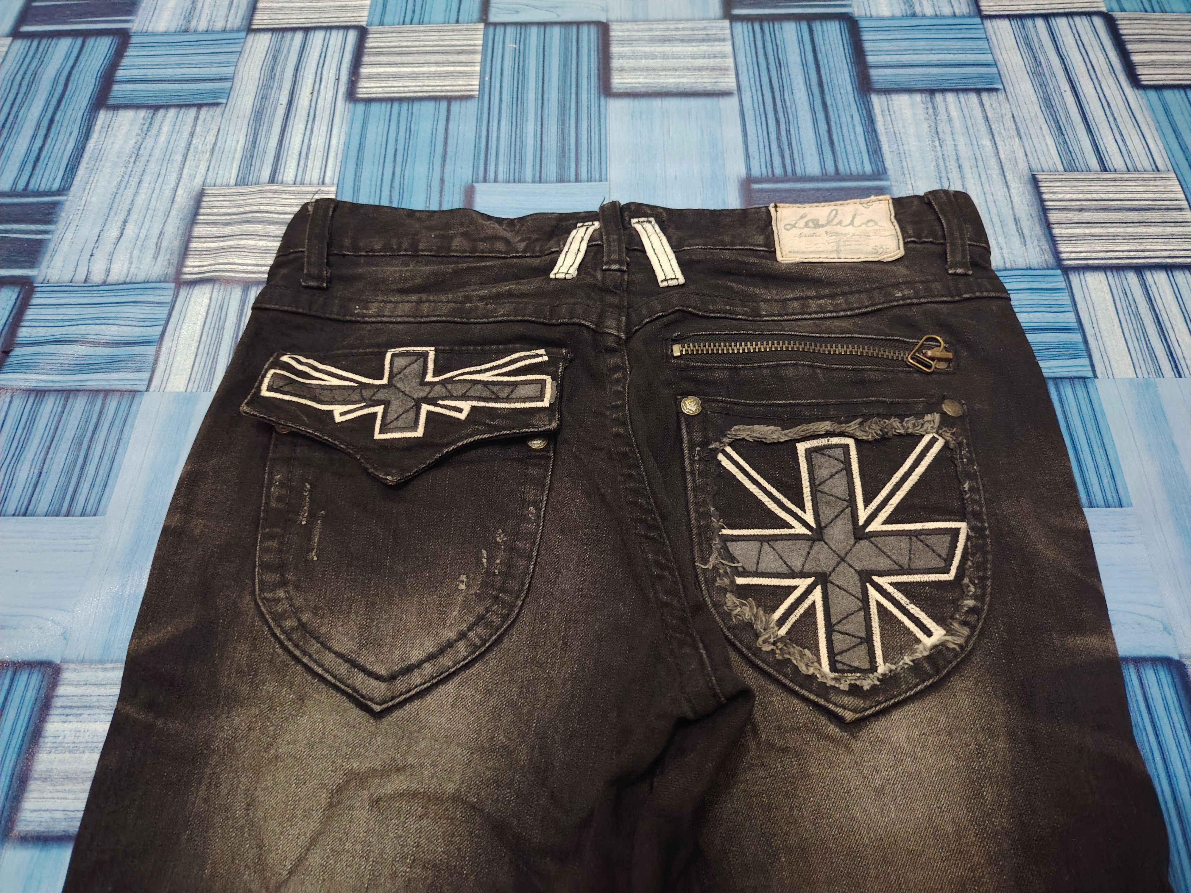 If Six Was Nine Japanese Lolita Jeans Flare Jeans Distressed Size US 31 - 13 Thumbnail