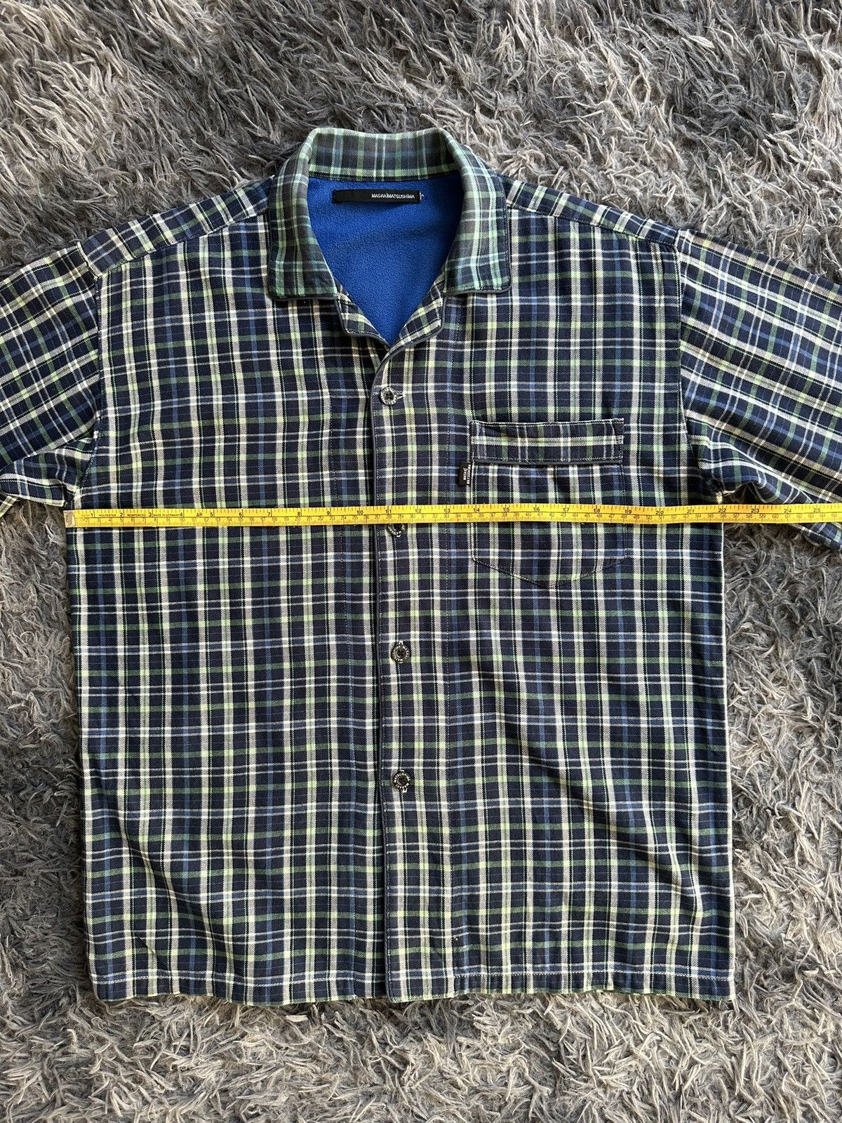 Masaki Matsushima 00's Masaki Matsushima flannel plaid open color shirt Size US L / EU 52-54 / 3 - 11 Thumbnail