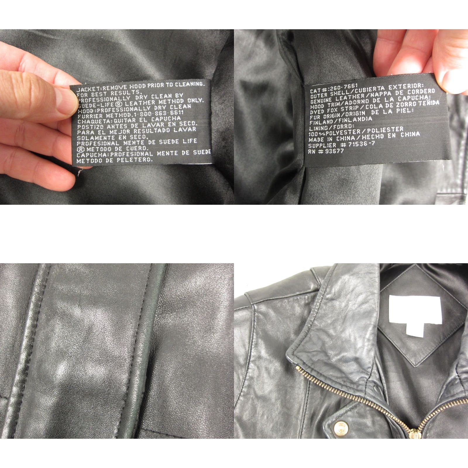 Worthington VINTAGE Worthington Jacket Womens L Black Leather Full Zip 80s 90s Biker Western Casual Workwear Mens? Womens Size L / US 10 / IT 46 - 8 Thumbnail