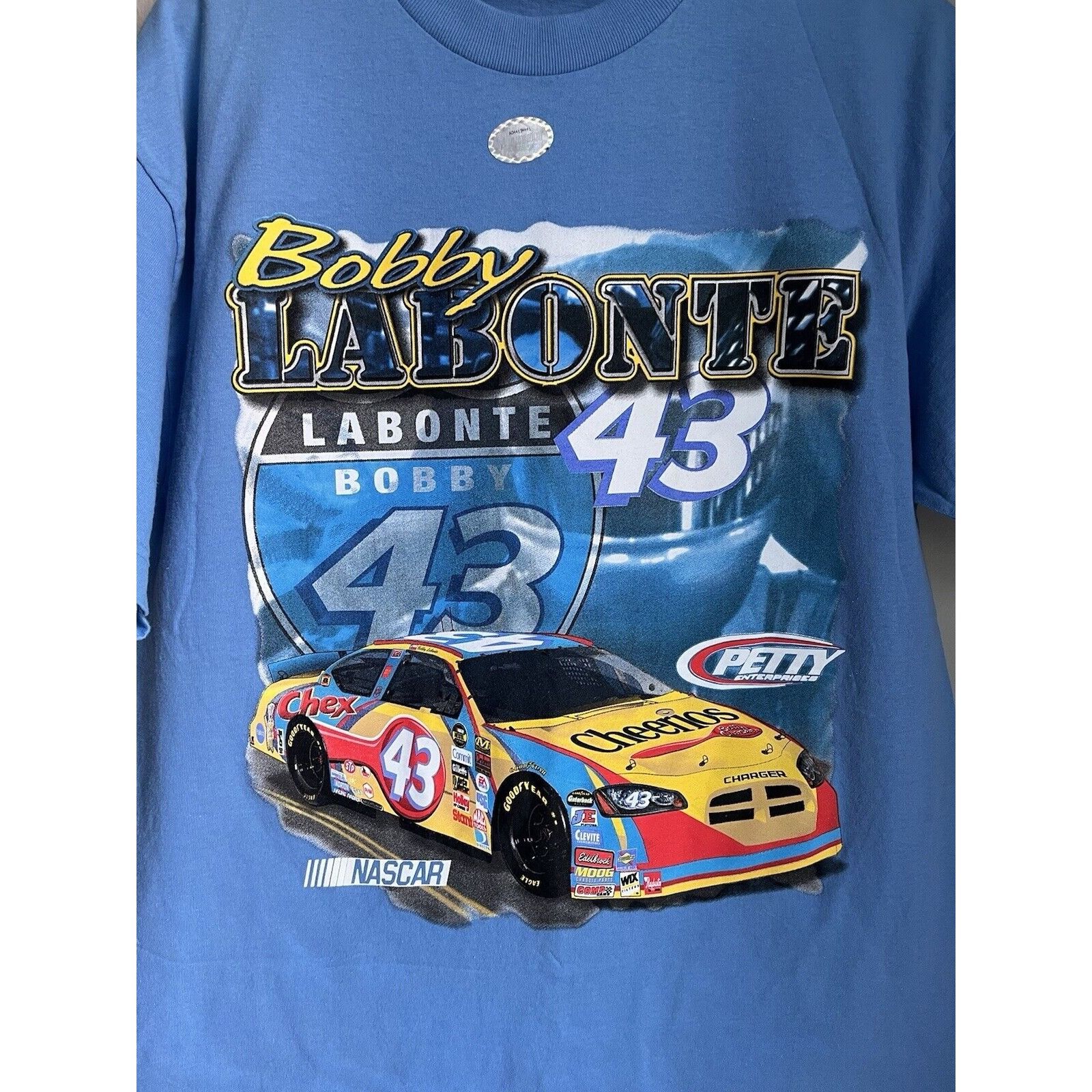 NASCAR VINTAGE NASCAR BOBBY LABONTE #43 CHEERIOS CHEX RACING TEE Size US L / EU 52-54 / 3 - 2 Thumbnail