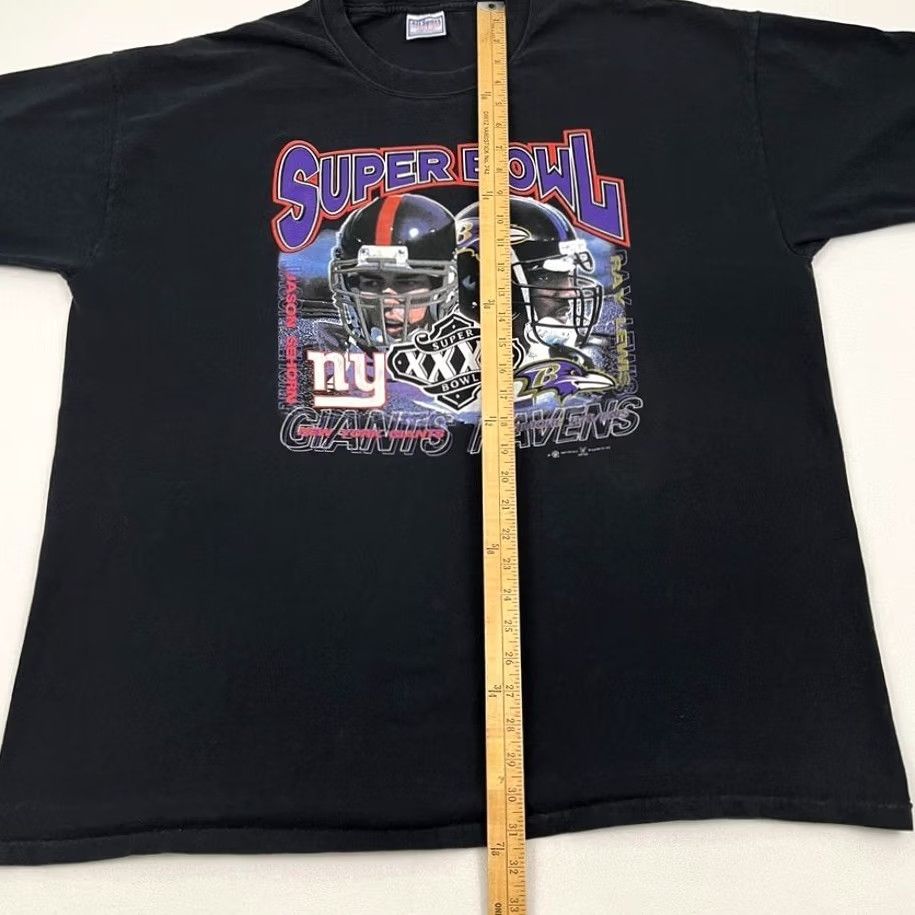 Vintage Vintage NYC Giants Jason Sehorn Super Bowl XXXV 35 Shirt Mens 3XL Ray Lewis - Graphic Print Size US XXL / EU 58 / 5 - 5 Thumbnail