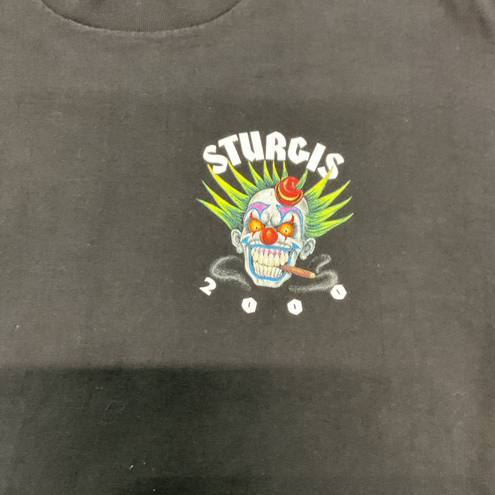 Hanes Y2K Sturgis Biker Clown Graphic T-Shirt Size US L / EU 52-54 / 3 - 5 Thumbnail