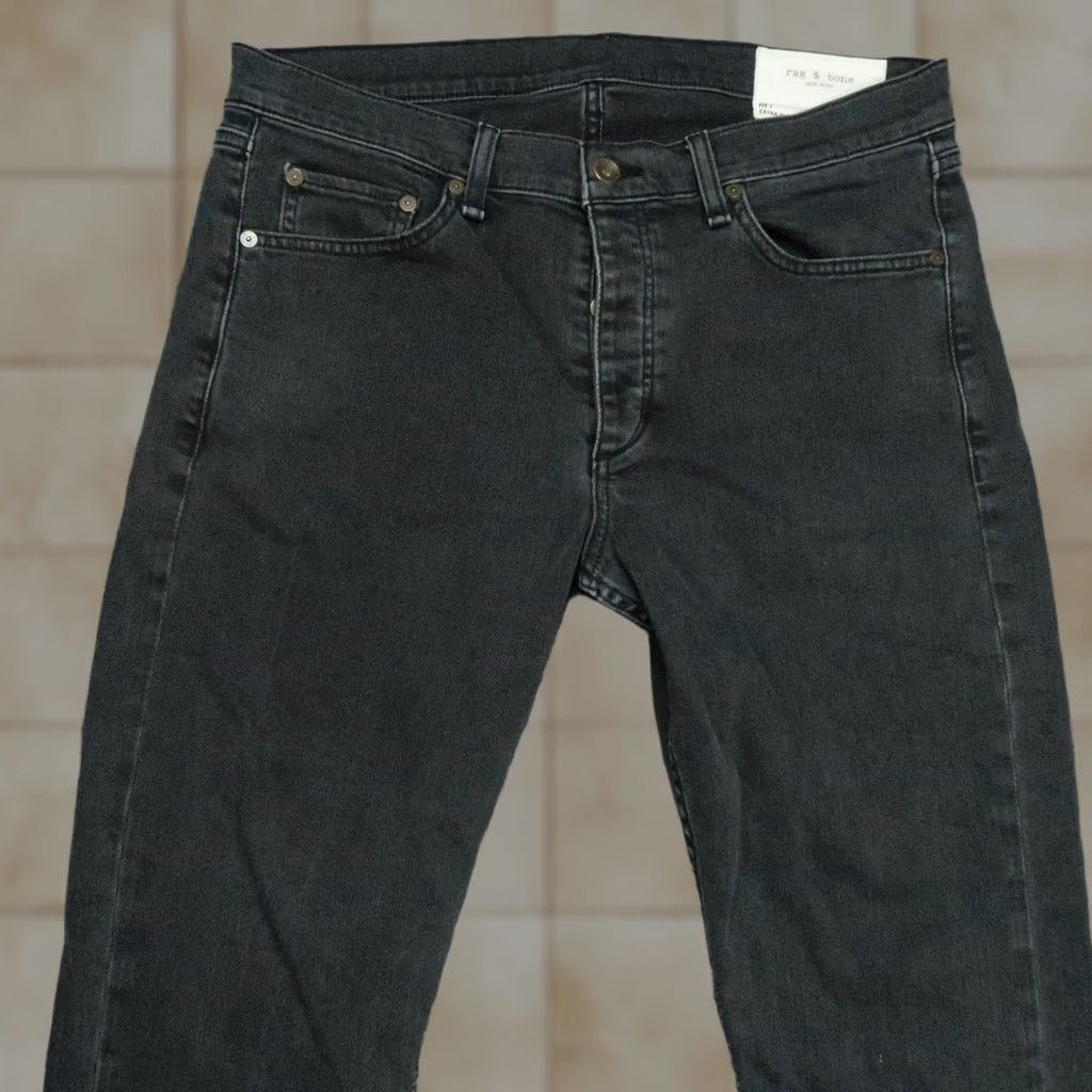 Rag & Bone rag & bone Jeans Mens 33x33 Black Fit Extra-Slim Button Fly Denim Straight 5-Pocket Stretch Winter Spring Fall Summer Mens Size US 33 - 1 Thumbnail
