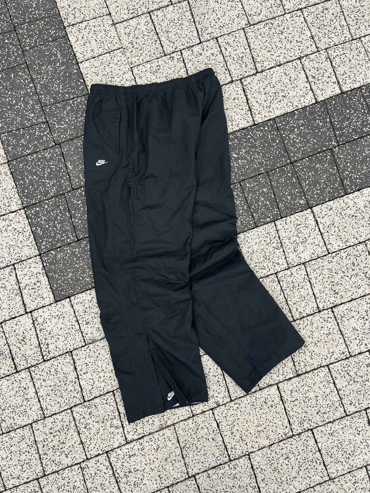 Nike × Vintage Nike Vintage Track Pants Nylon Y2K Drill Streetwear Swoosh Size US 36 / EU 52 - 1 Thumbnail