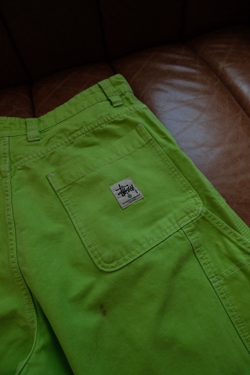 Stussy Lime Double Knee Workwear Pants Size US 32 / EU 48 - 1 Thumbnail