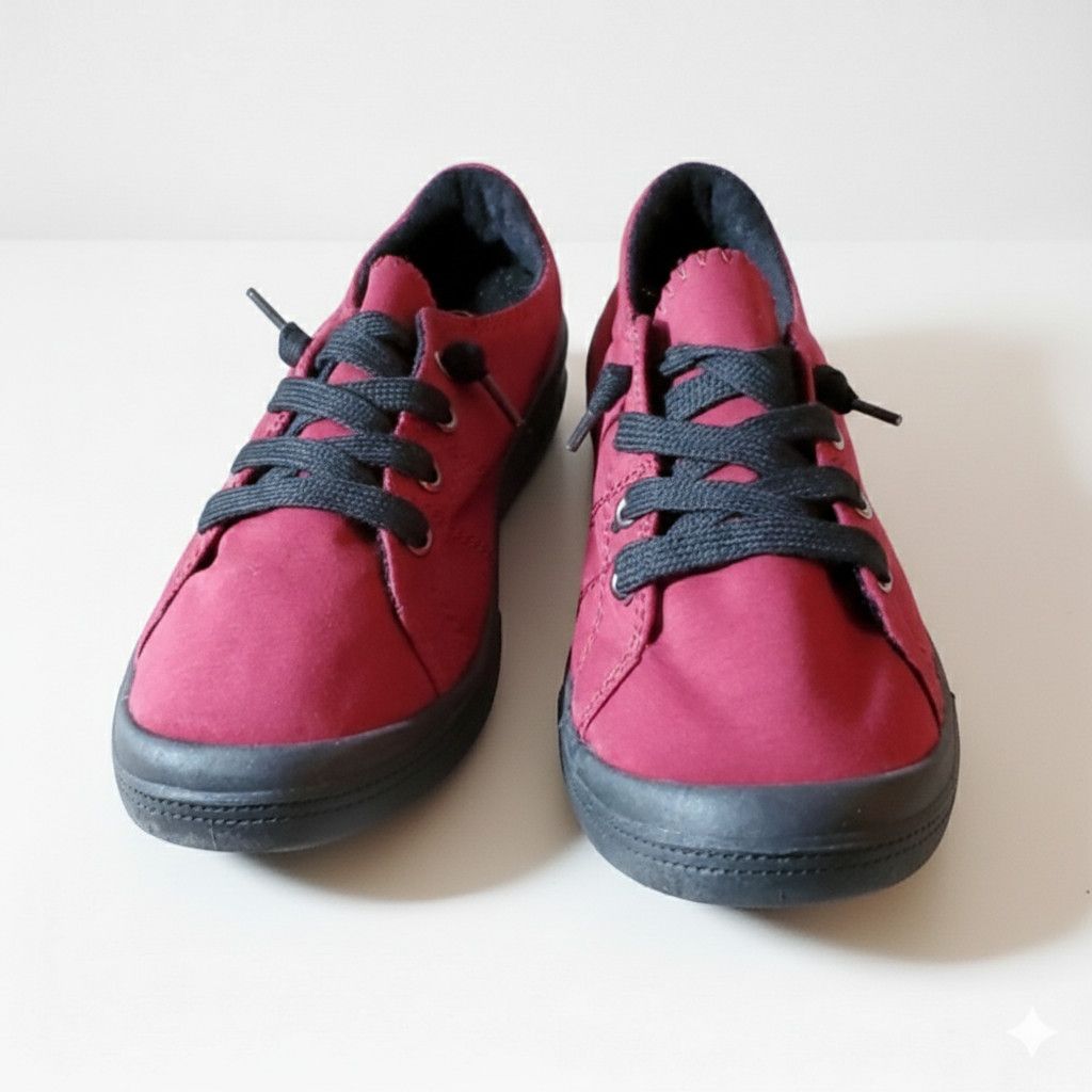 Other Forever Link Size 6 NEW Sneakers Red Black Slip-on Burgundy Size US 6 / IT 36 - 2 Thumbnail
