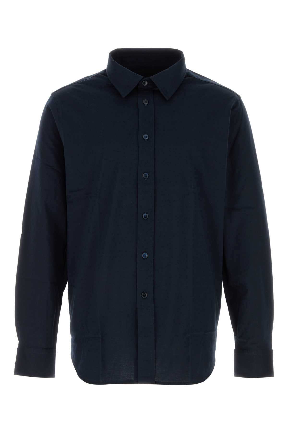 Brioni Midnight Blue Cotton Shirt Size US S / EU 44-46 / 1 - 1 Thumbnail