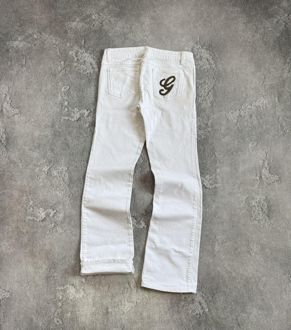 Gucci Gucci 42size white denim pants jeans trousers flared Size 28" / US 6 / IT 42 - 1 Thumbnail
