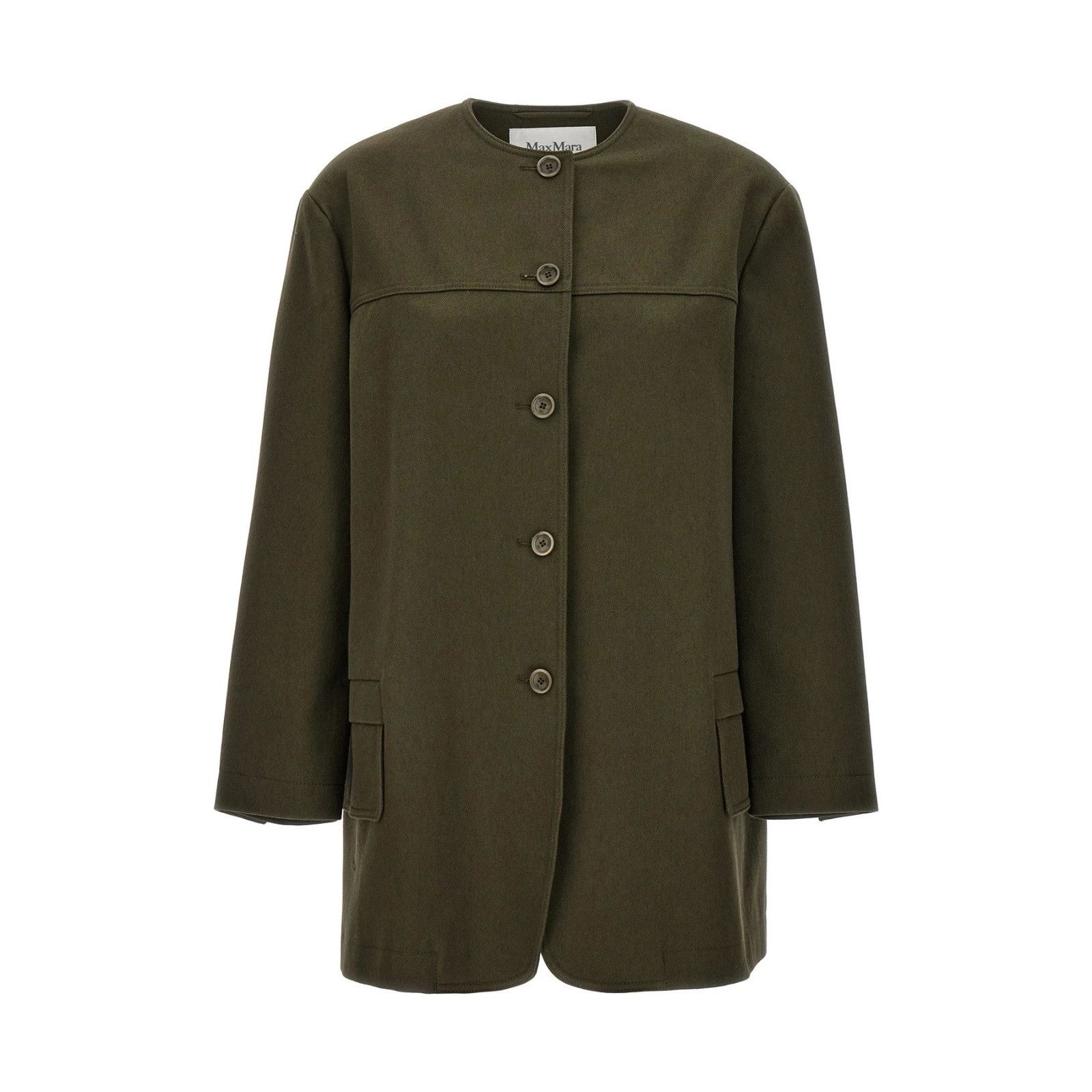 Max Mara MAX MARA Recital Green Midi Cotton Jacket New & Authentic (W Size M / US 6-8 / IT 42-44 - 1 Thumbnail